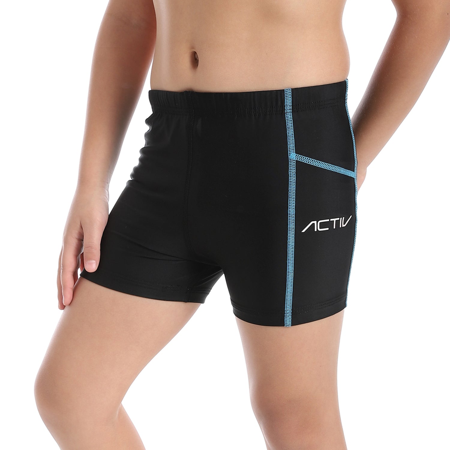 ACTIV BOYS PLAIN SWIM SHORTS - BLACK