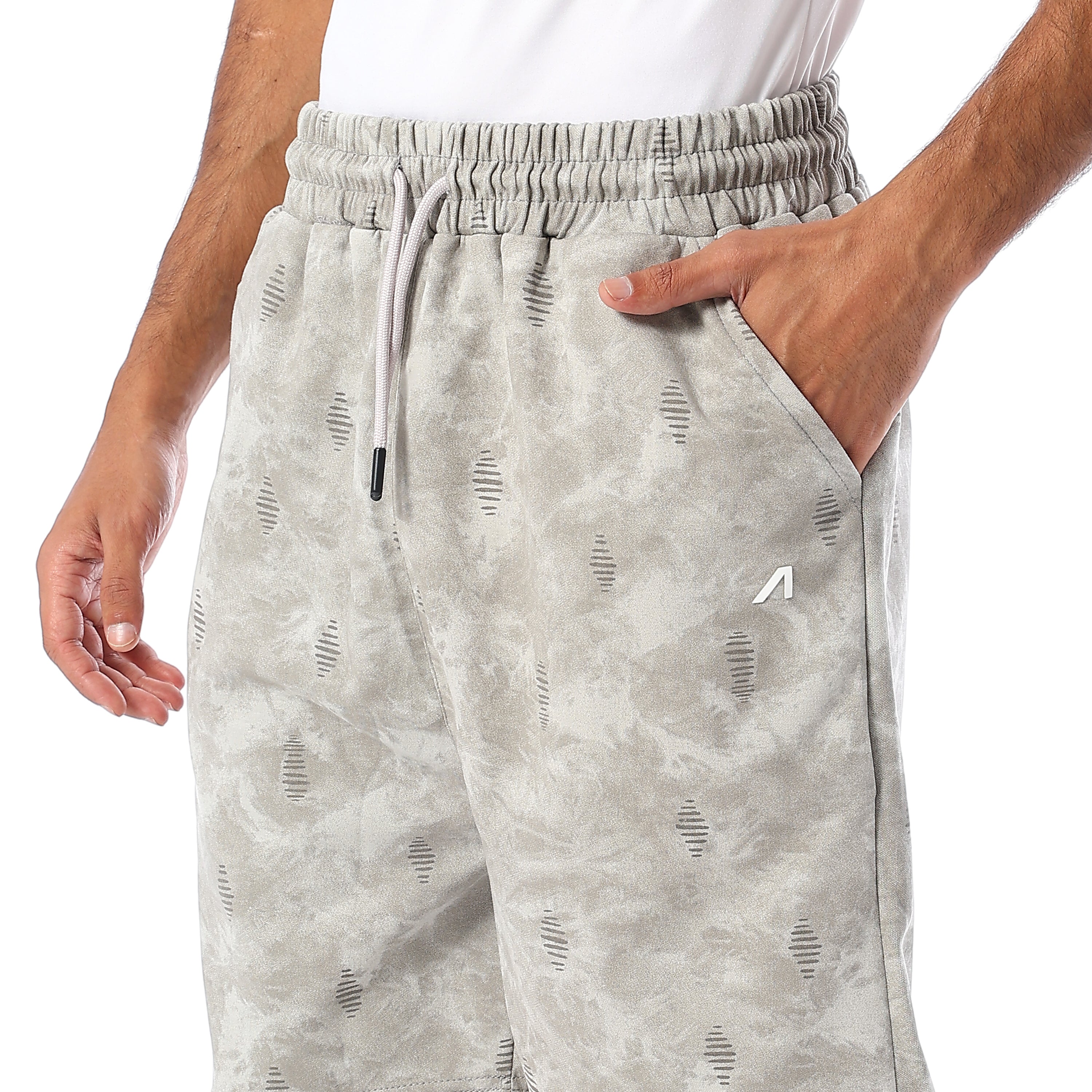 ACTIV OVERSIZED TIE-DYE SHORTS - GREY