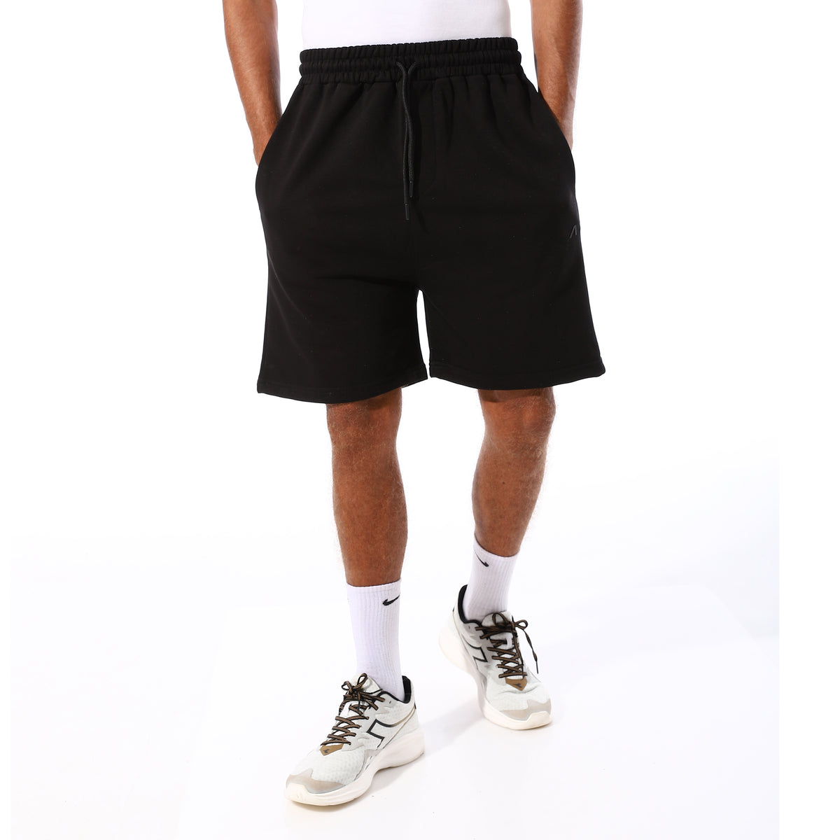 ACTIV OVERSIZED SOLID SHORTS - BLACK