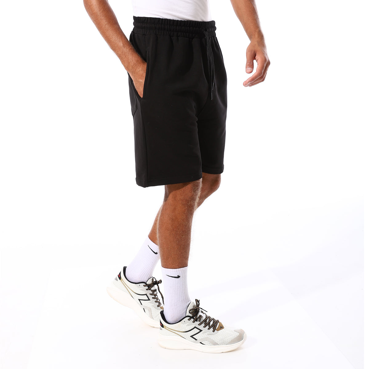 ACTIV OVERSIZED SOLID SHORTS - BLACK
