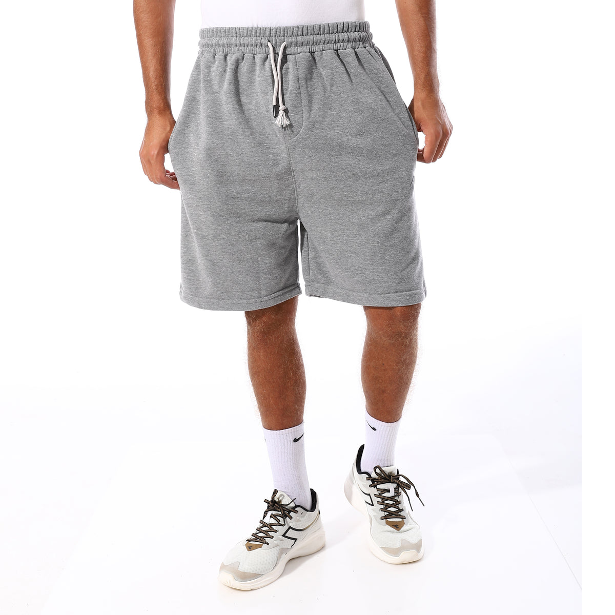ACTIV OVERSIZED SOLID SHORTS - L.GREY