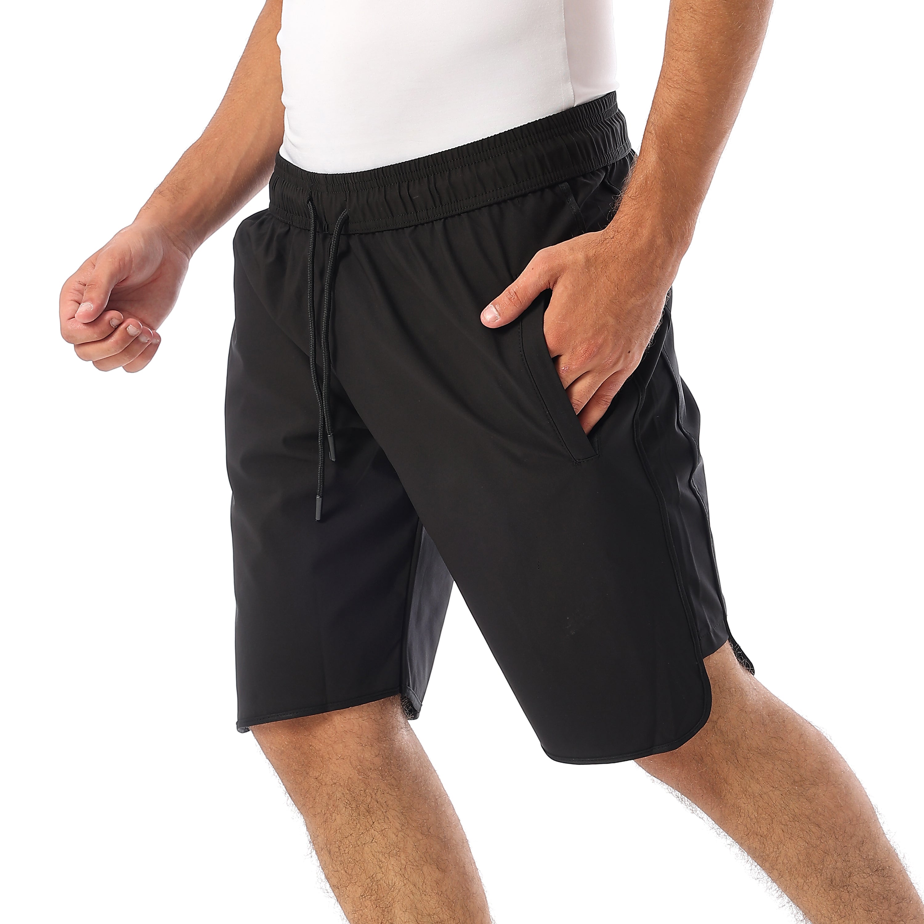 ACTIV MEN'S MESH SPORTS SHORTS - BLACK