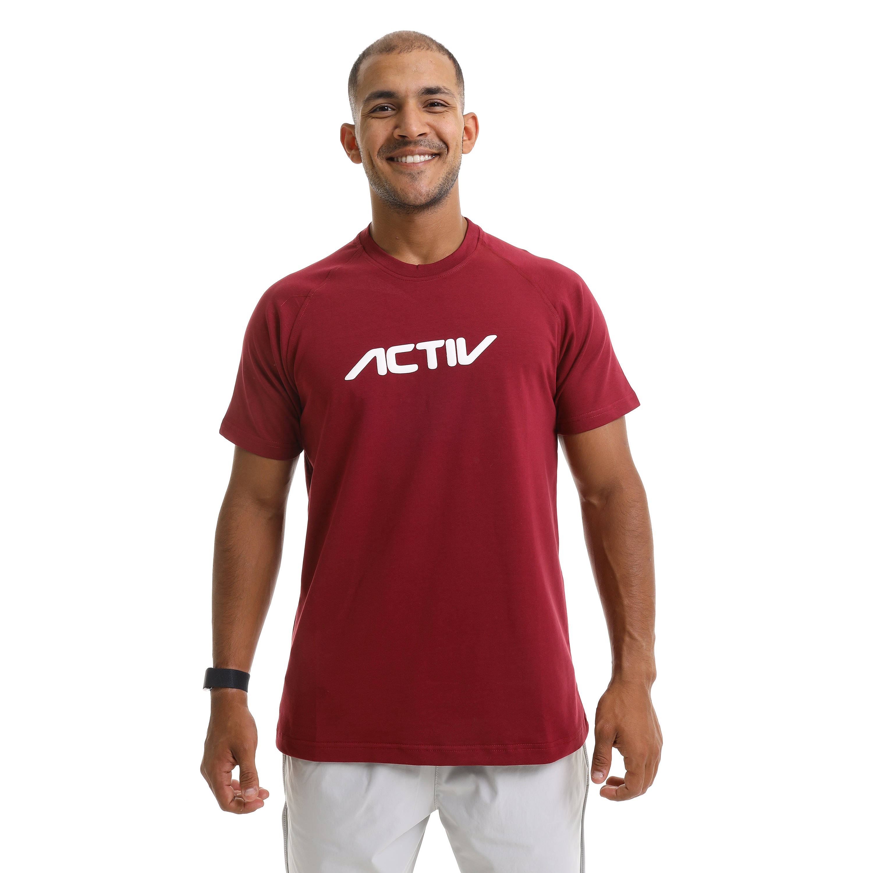FOAM LOGO PRINT T-SHIRT - BURGUNDY