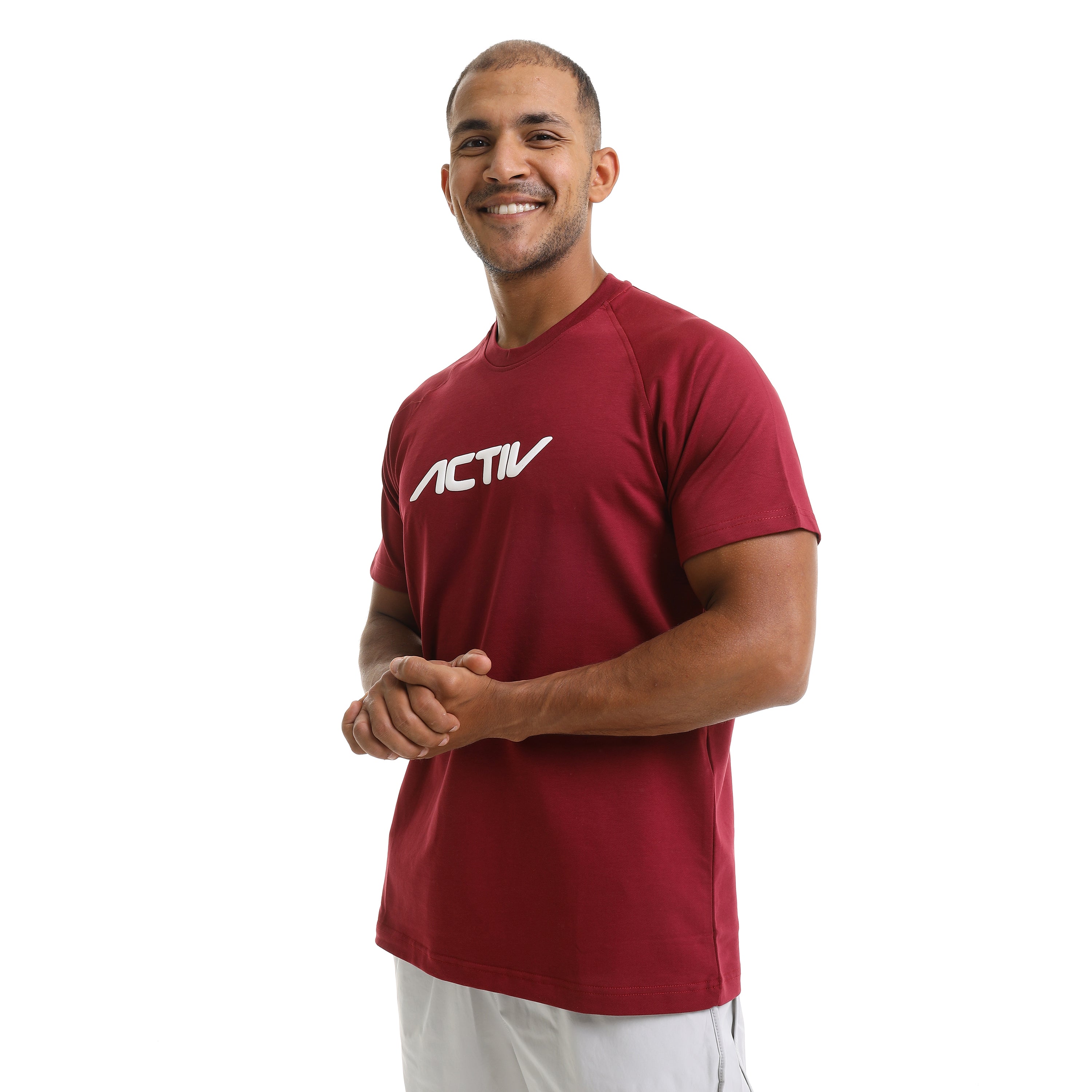 FOAM LOGO PRINT T-SHIRT - BURGUNDY