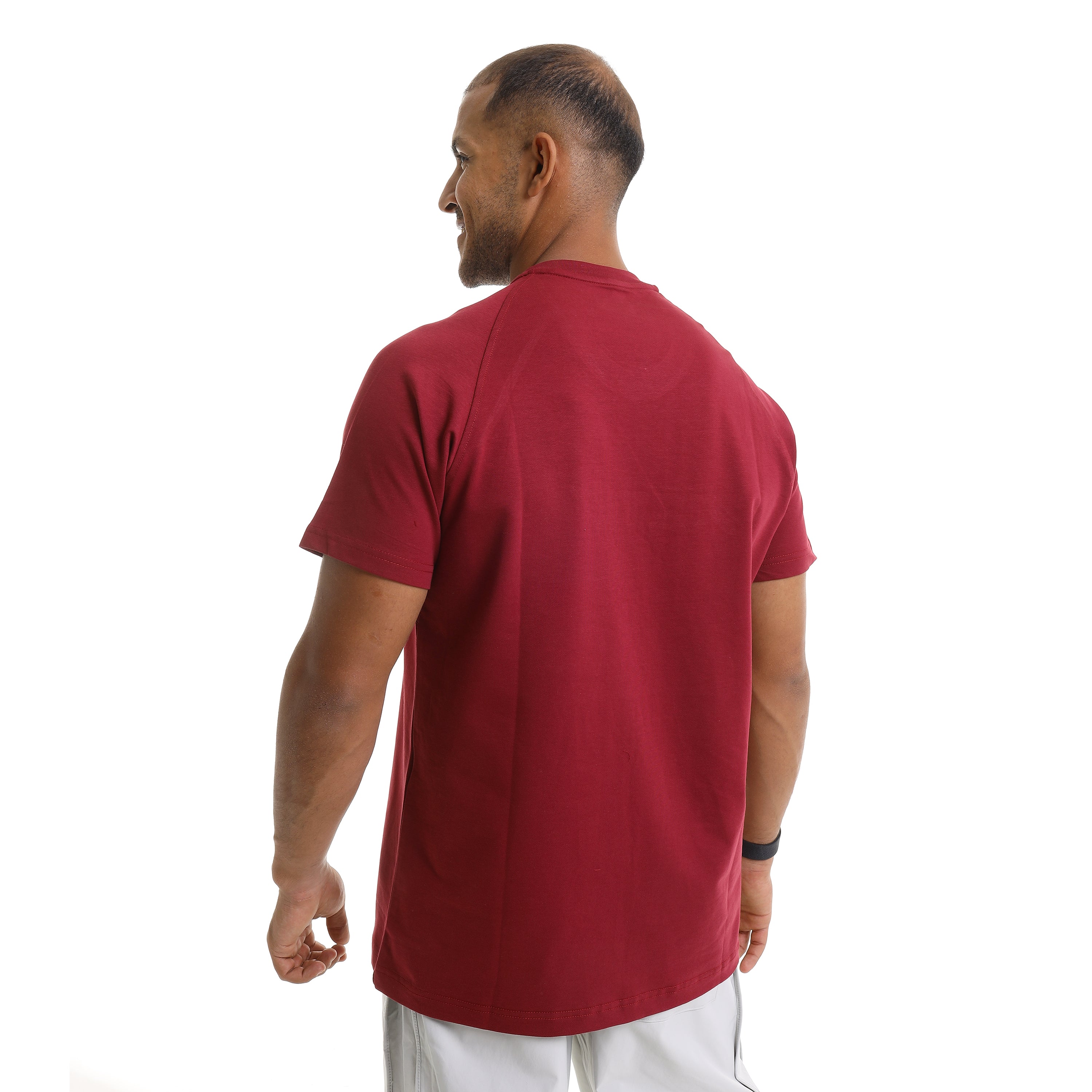 FOAM LOGO PRINT T-SHIRT - BURGUNDY