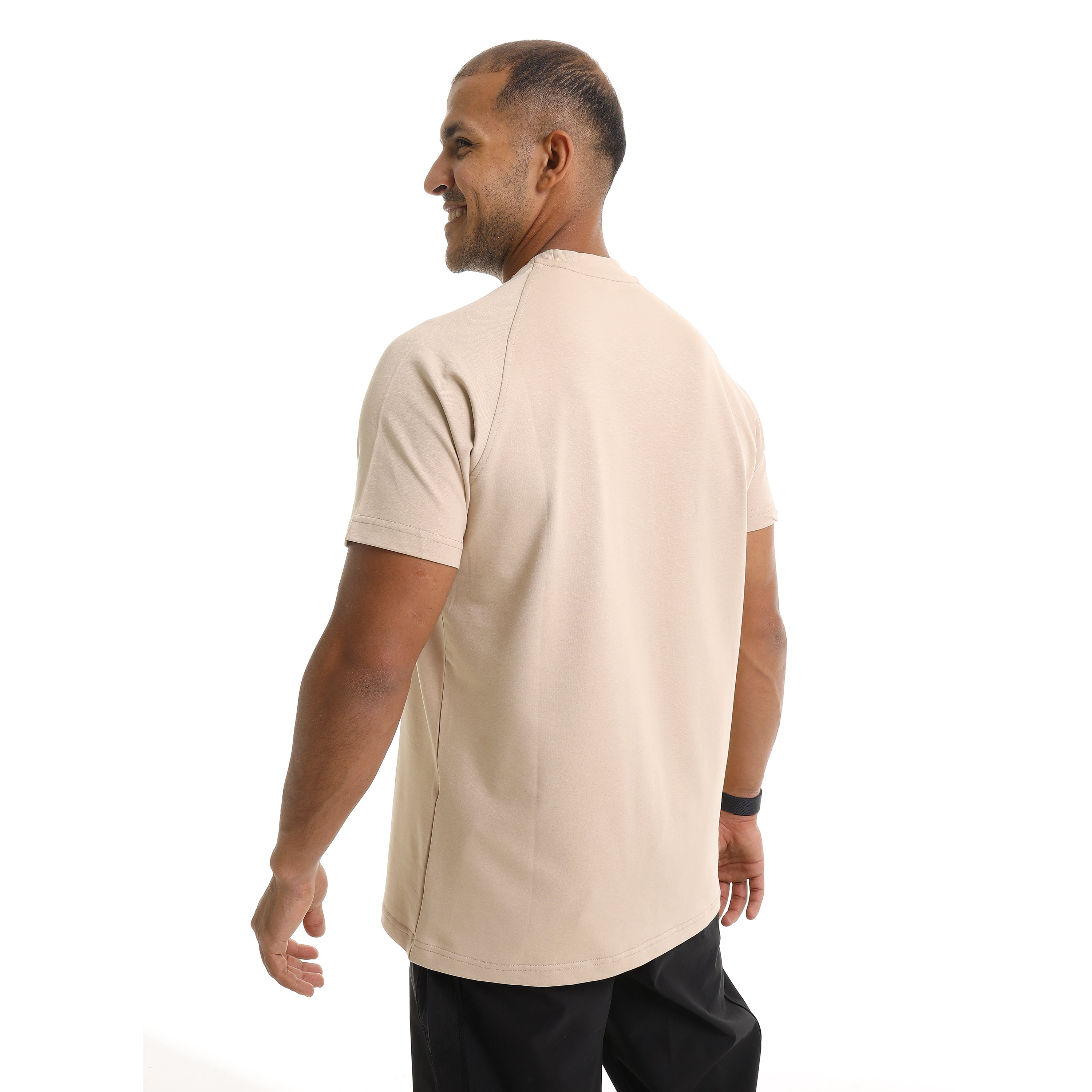 NO RISK NO FUN PRINT T-SHIRT - BEIGE