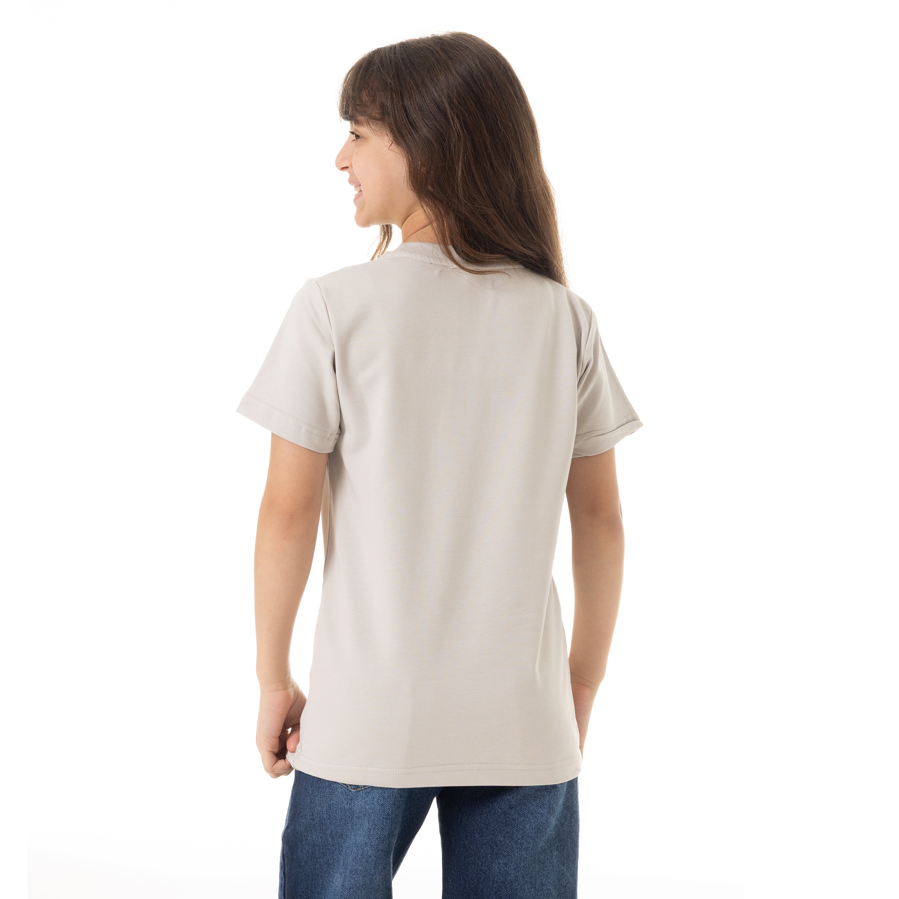 GOOD VIBES PRINT T-SHIRT - L.GREY