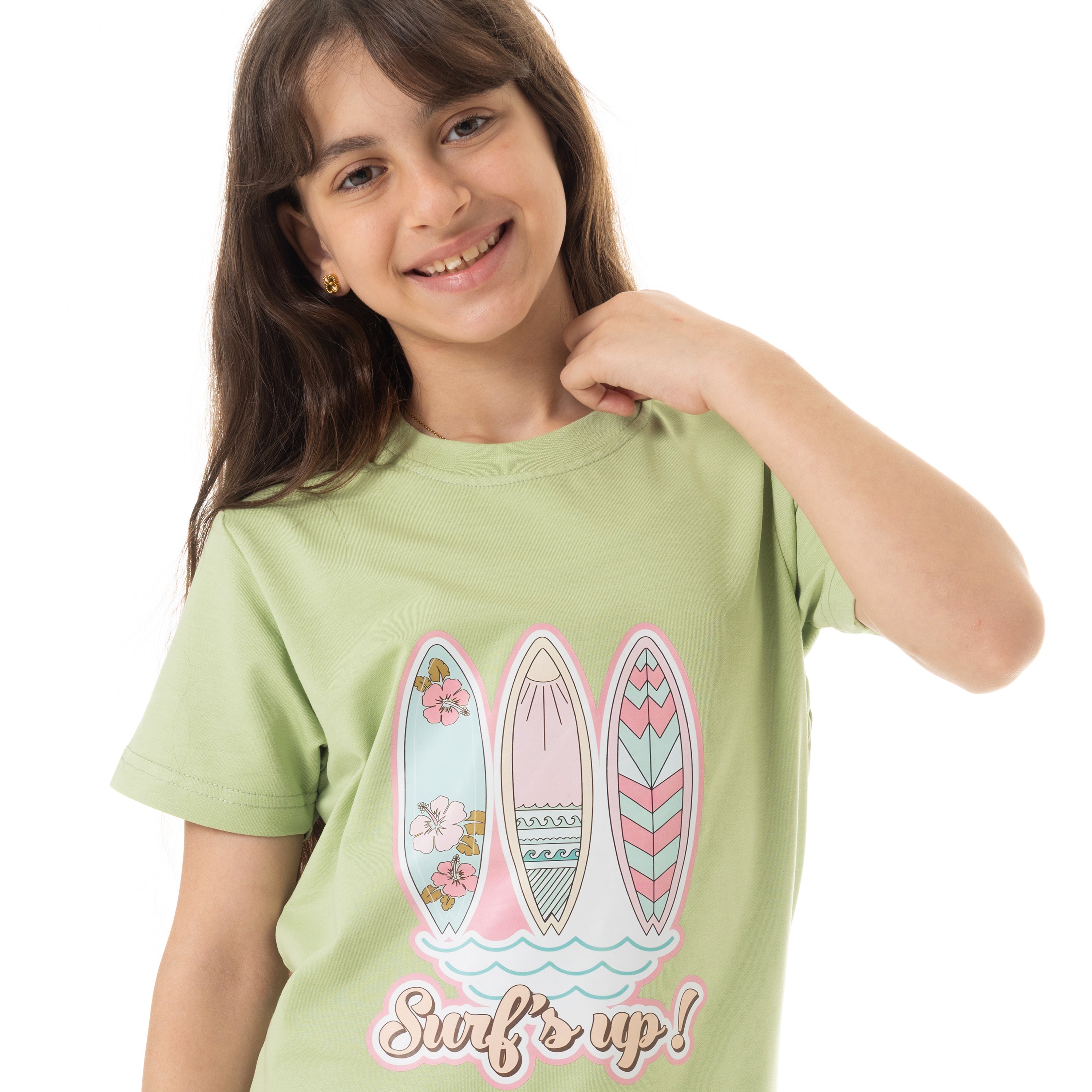 SURF’S UP PRINT T-SHIRT - MINT