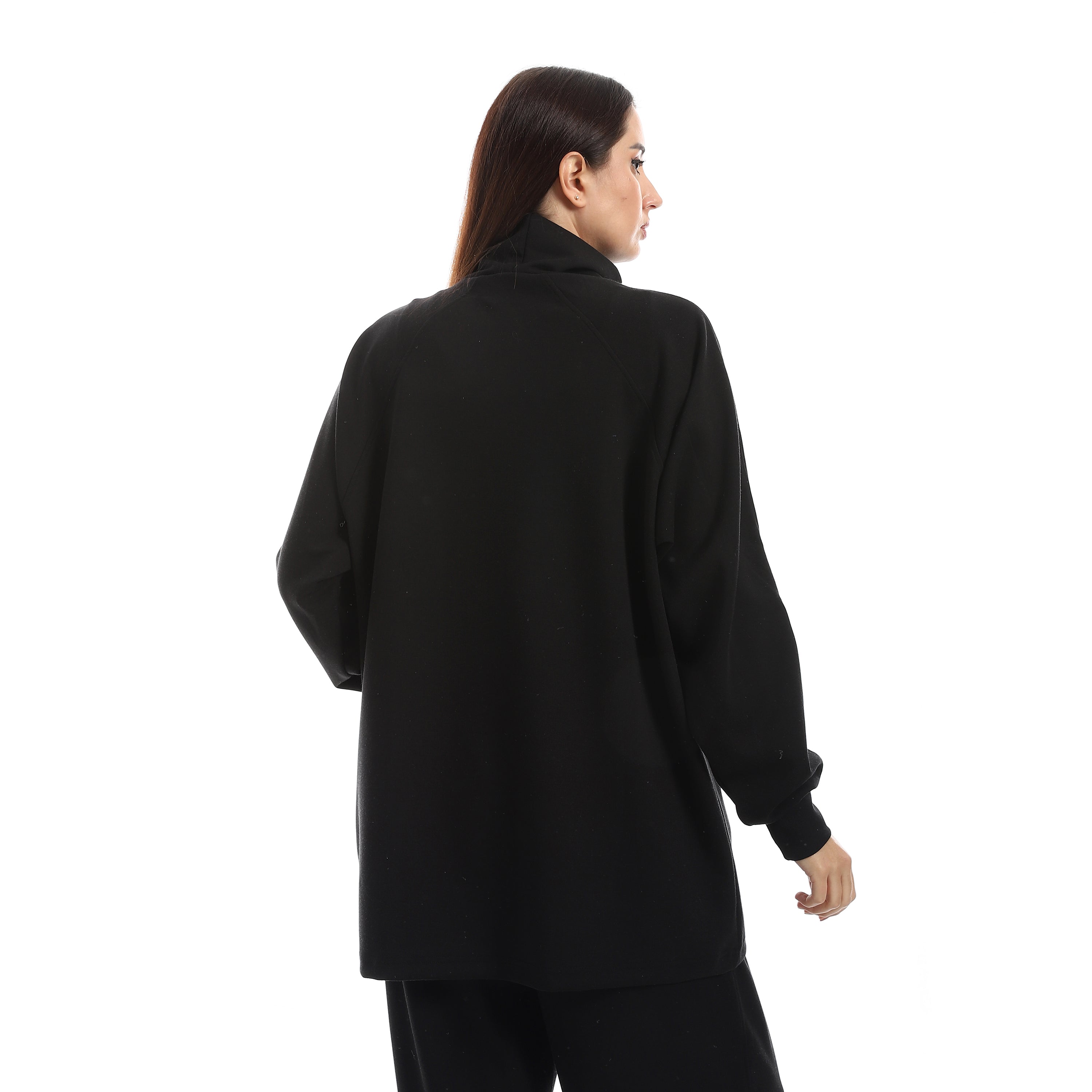 CLOUDKNIT HIGH NECK SWEATSHIRT - BLACK