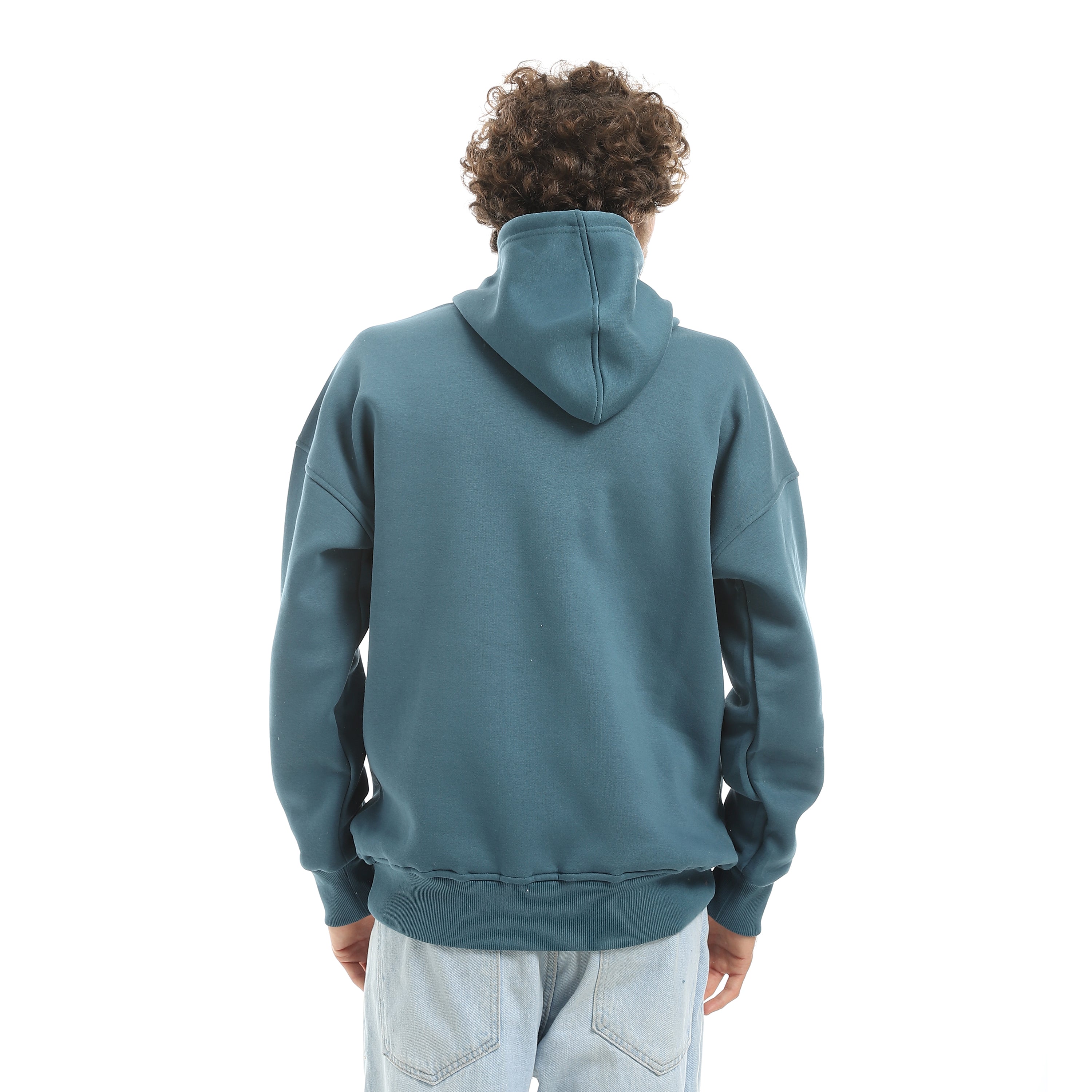MINDFUL PRINT OVERSIZE HOODIE - PETROL