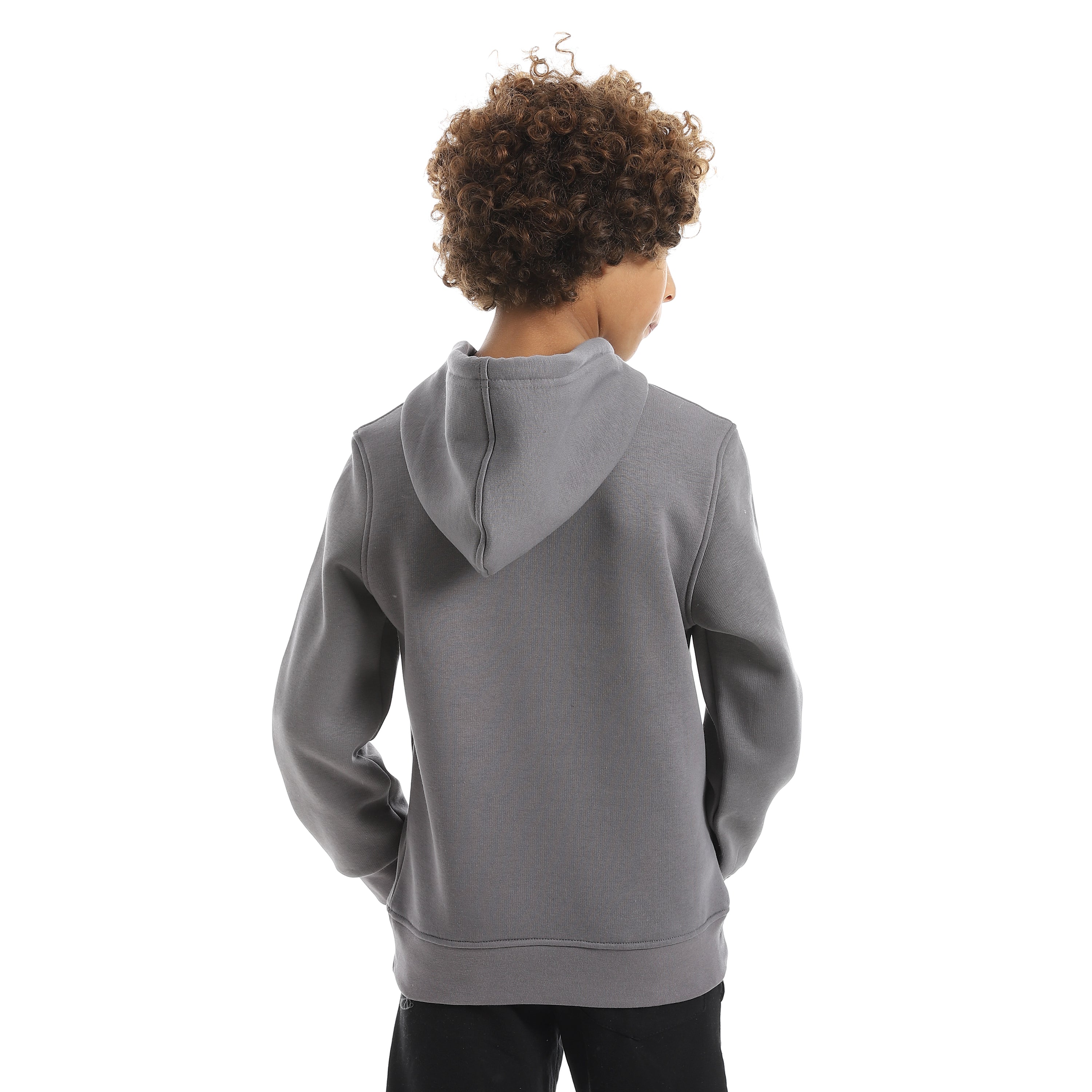 سويت شيرت اكتف اولادي بزنط - رمادي غامق