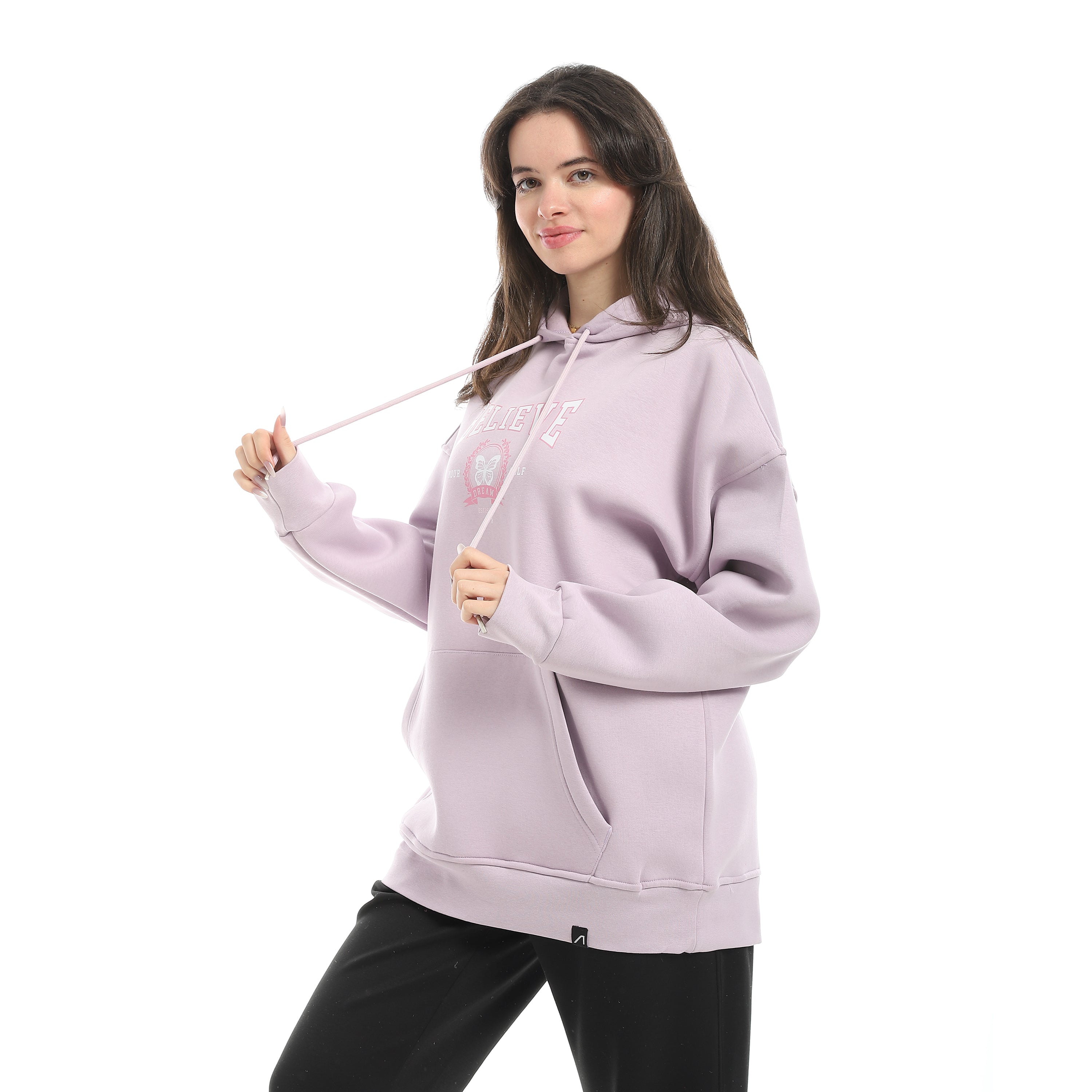 سويت شيرت اكتف حريمي بزنط - بنفسجي فاتح