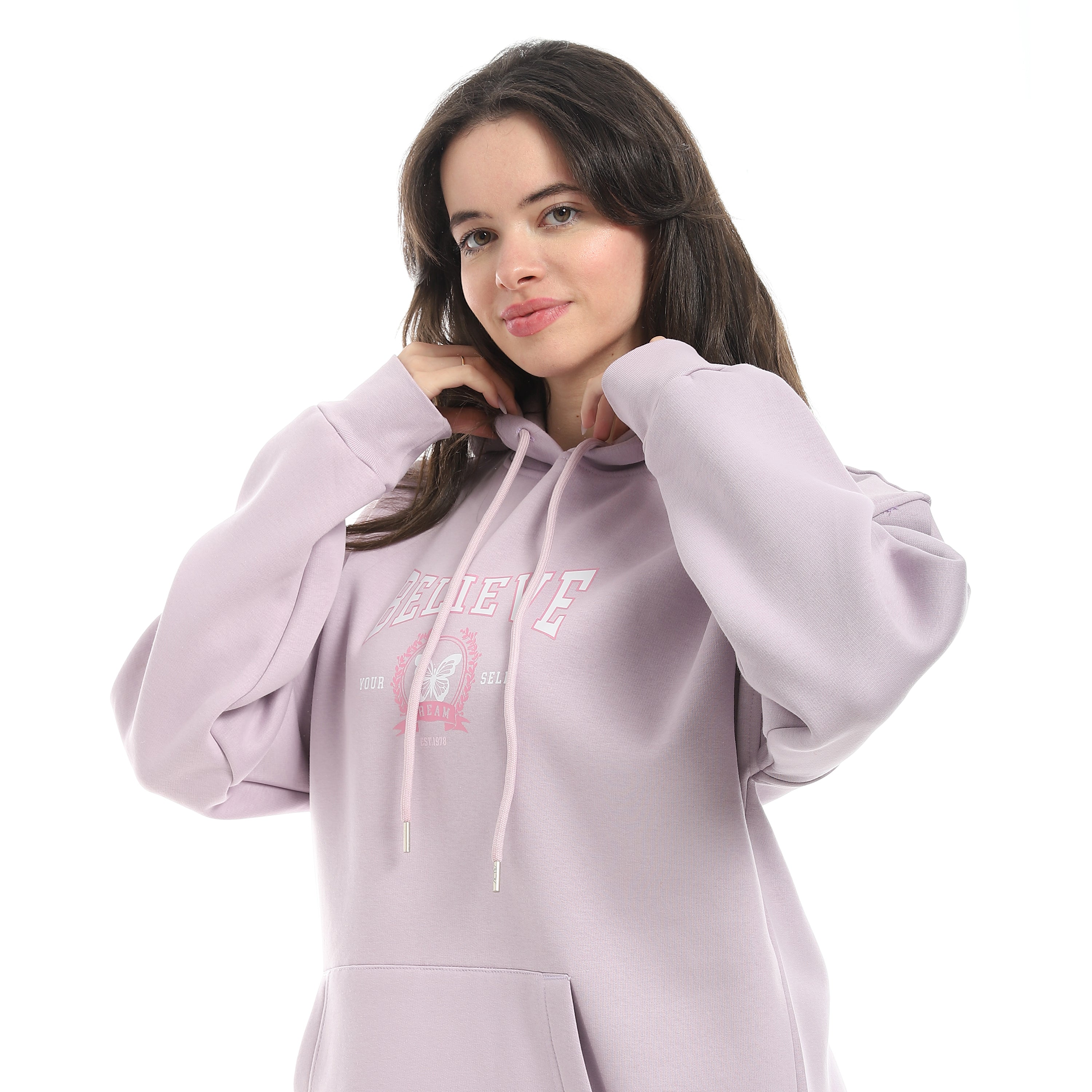 سويت شيرت اكتف حريمي بزنط - بنفسجي فاتح