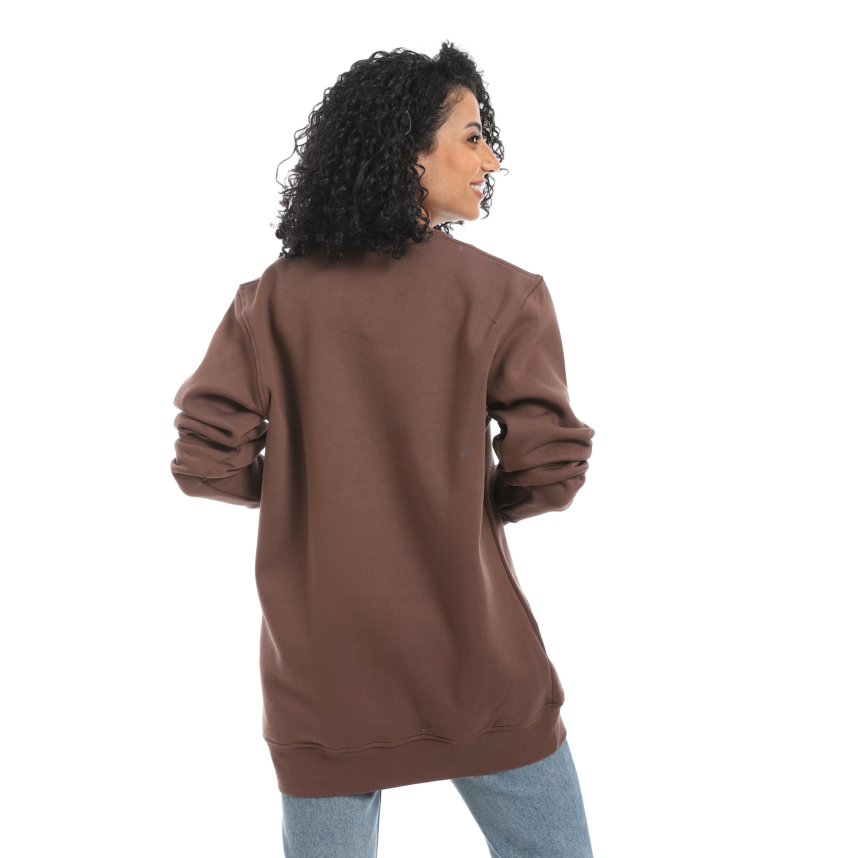 SCOPE PRINT SWEATSHIRT - بني