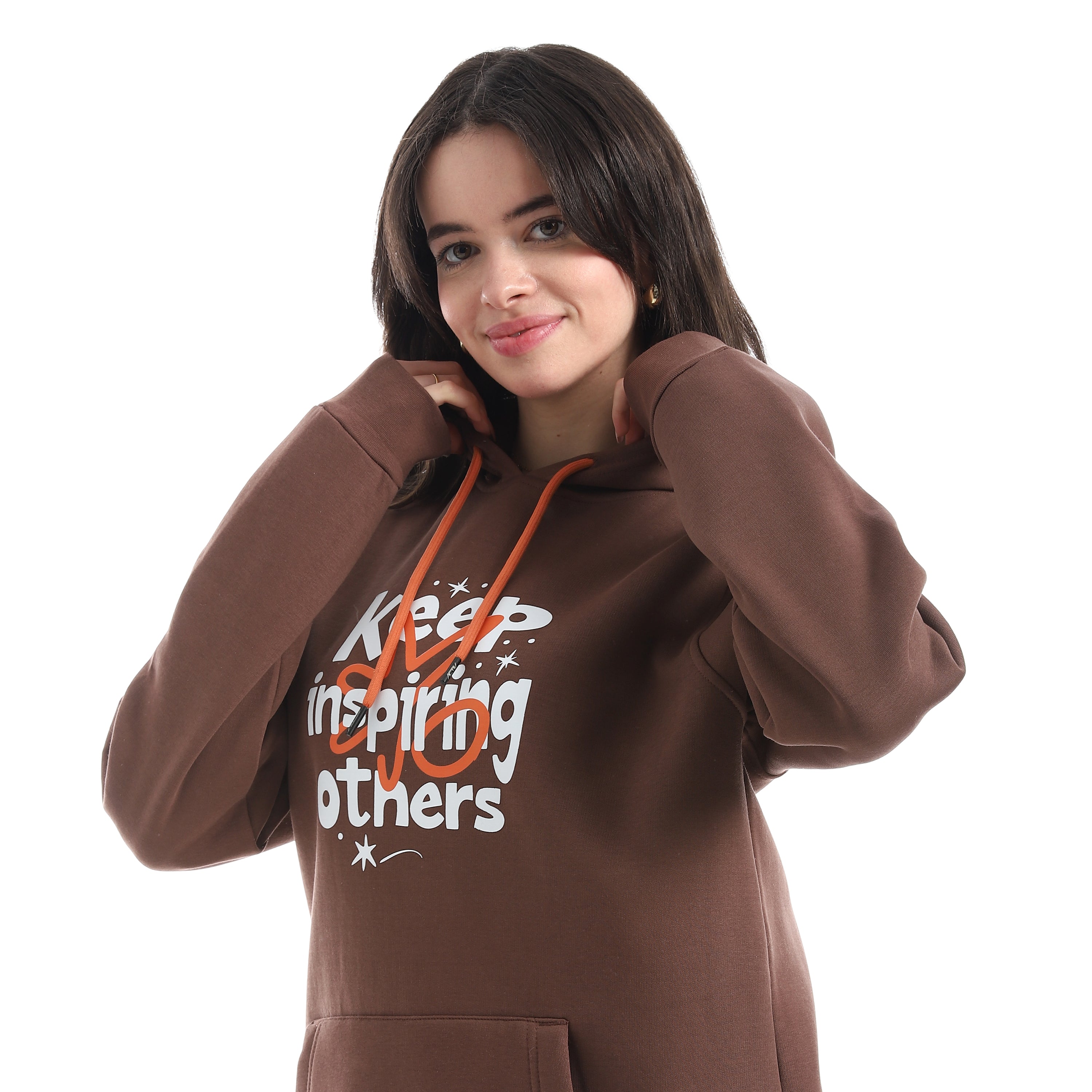 INSPIRATION OVERSIZED HOODIE - BROWN
