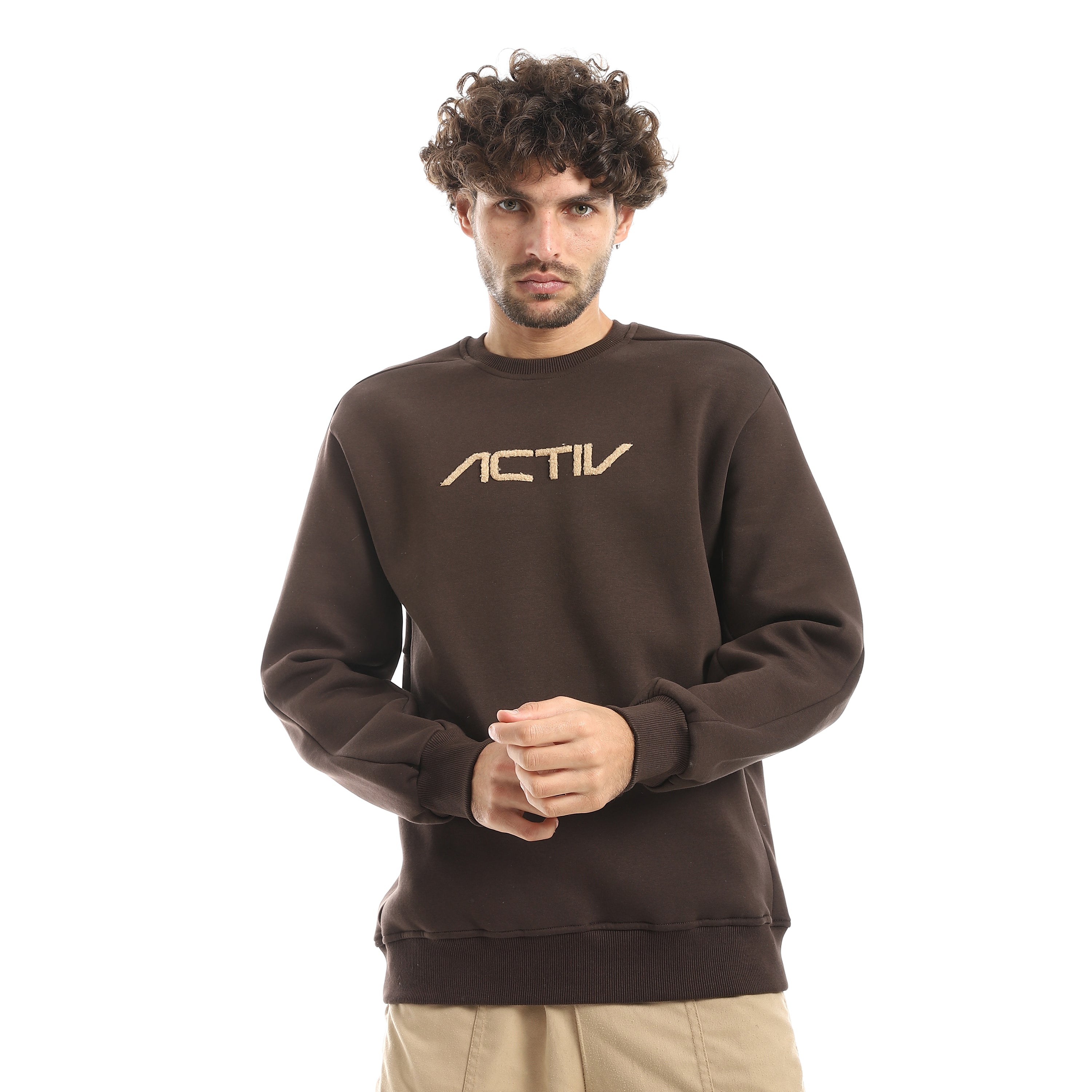 سويت شيرت اكتف رجالي - بني