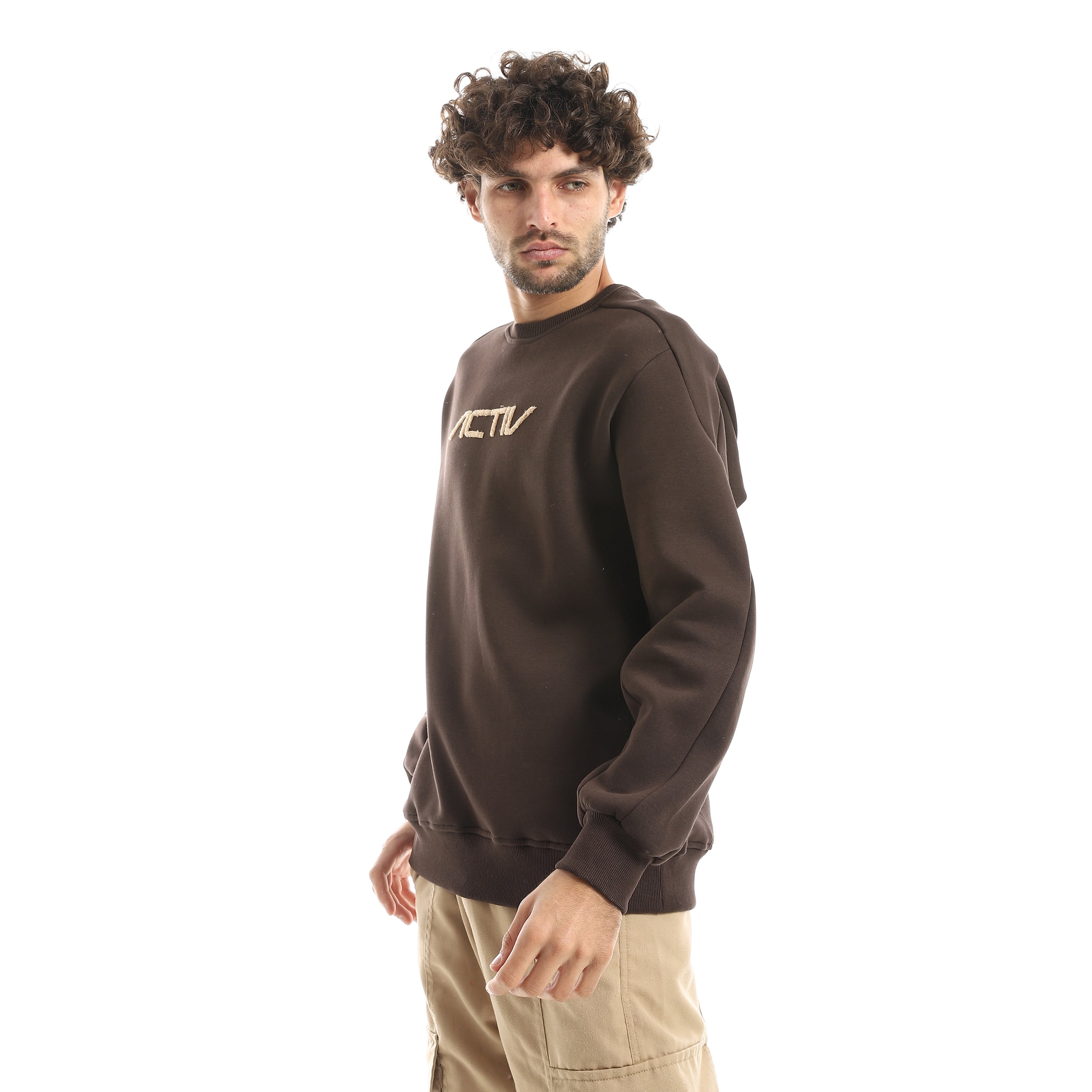 سويت شيرت اكتف رجالي - بني