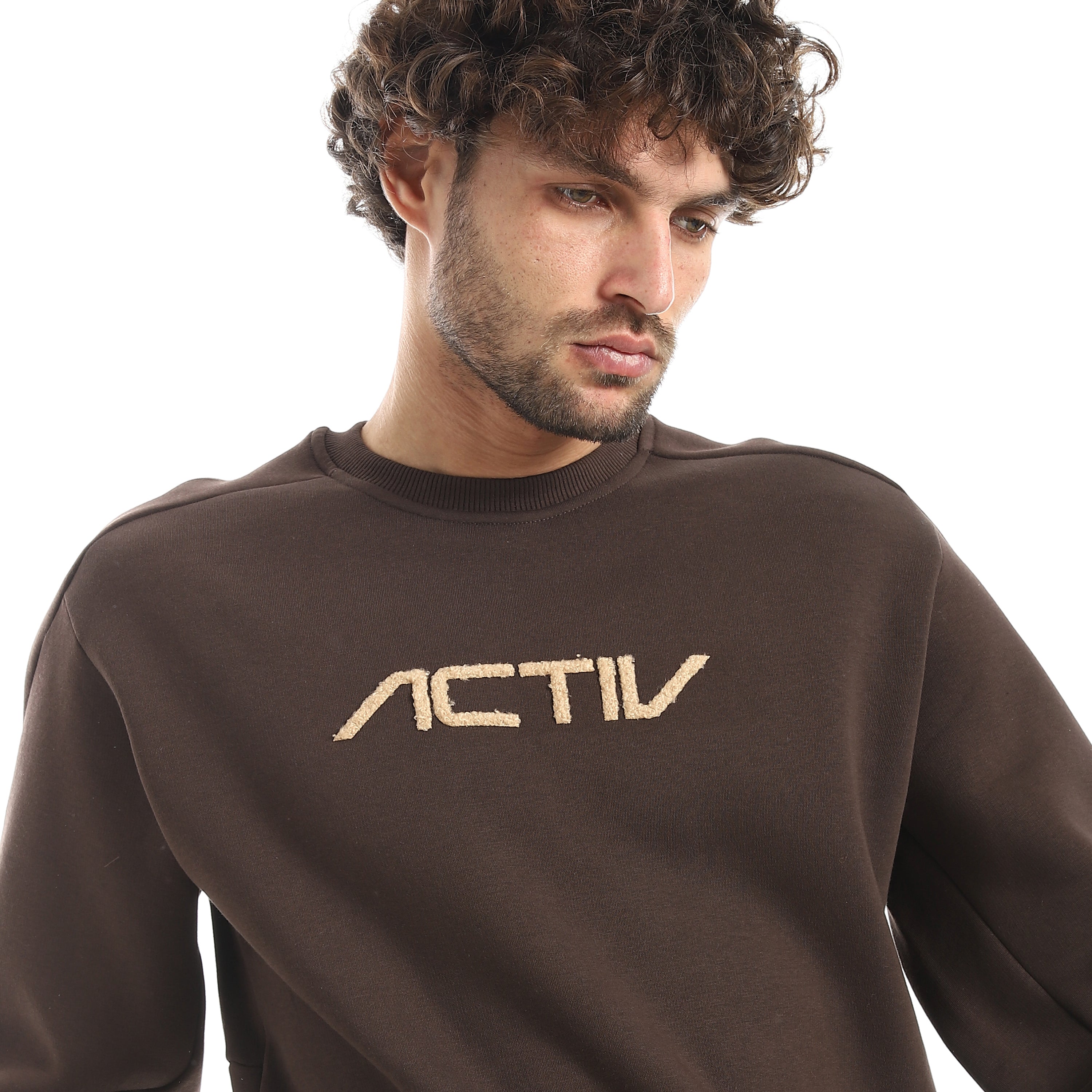 سويت شيرت اكتف رجالي - بني