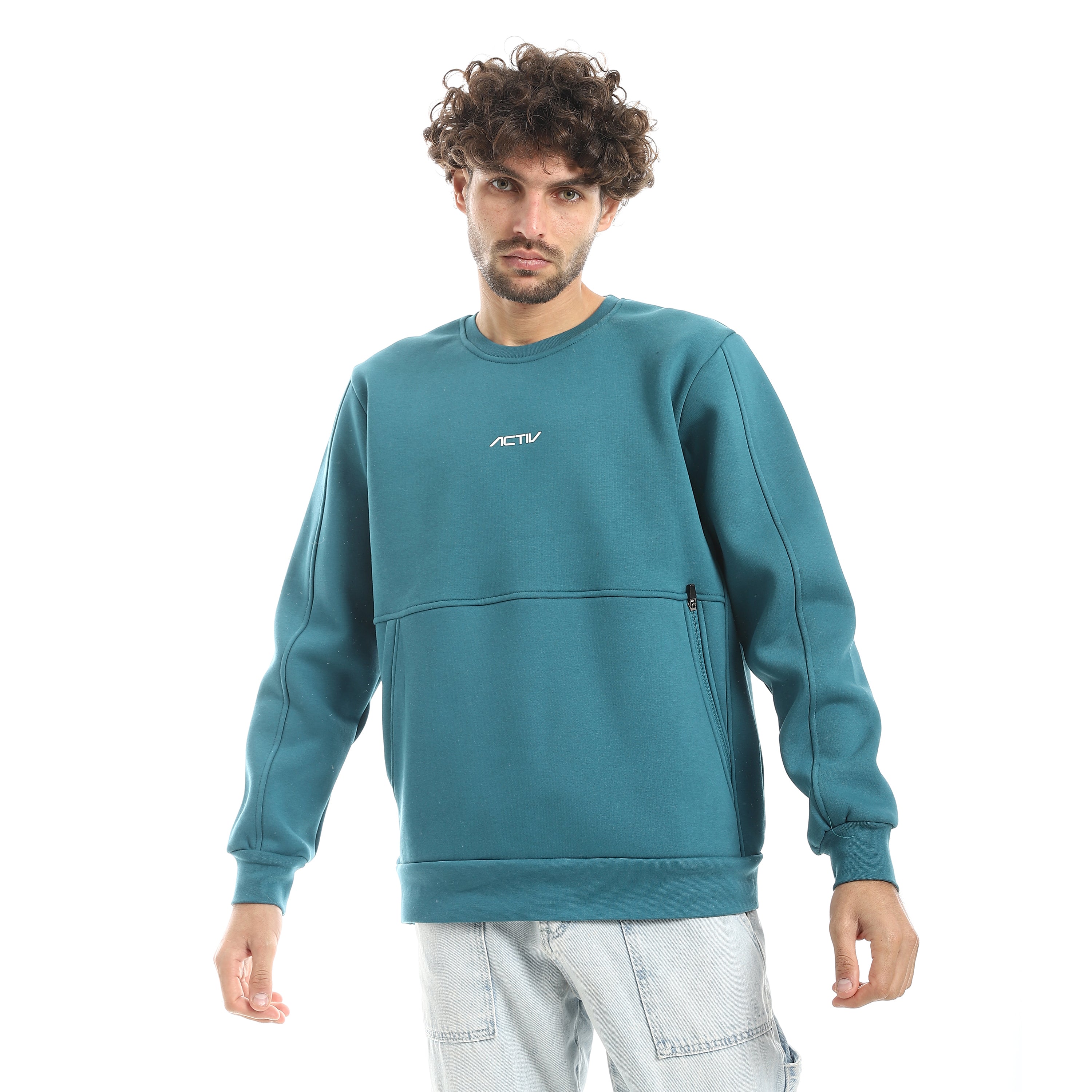 STREAMLINE POCKETS SWEATSHIRT - AQUA BLU