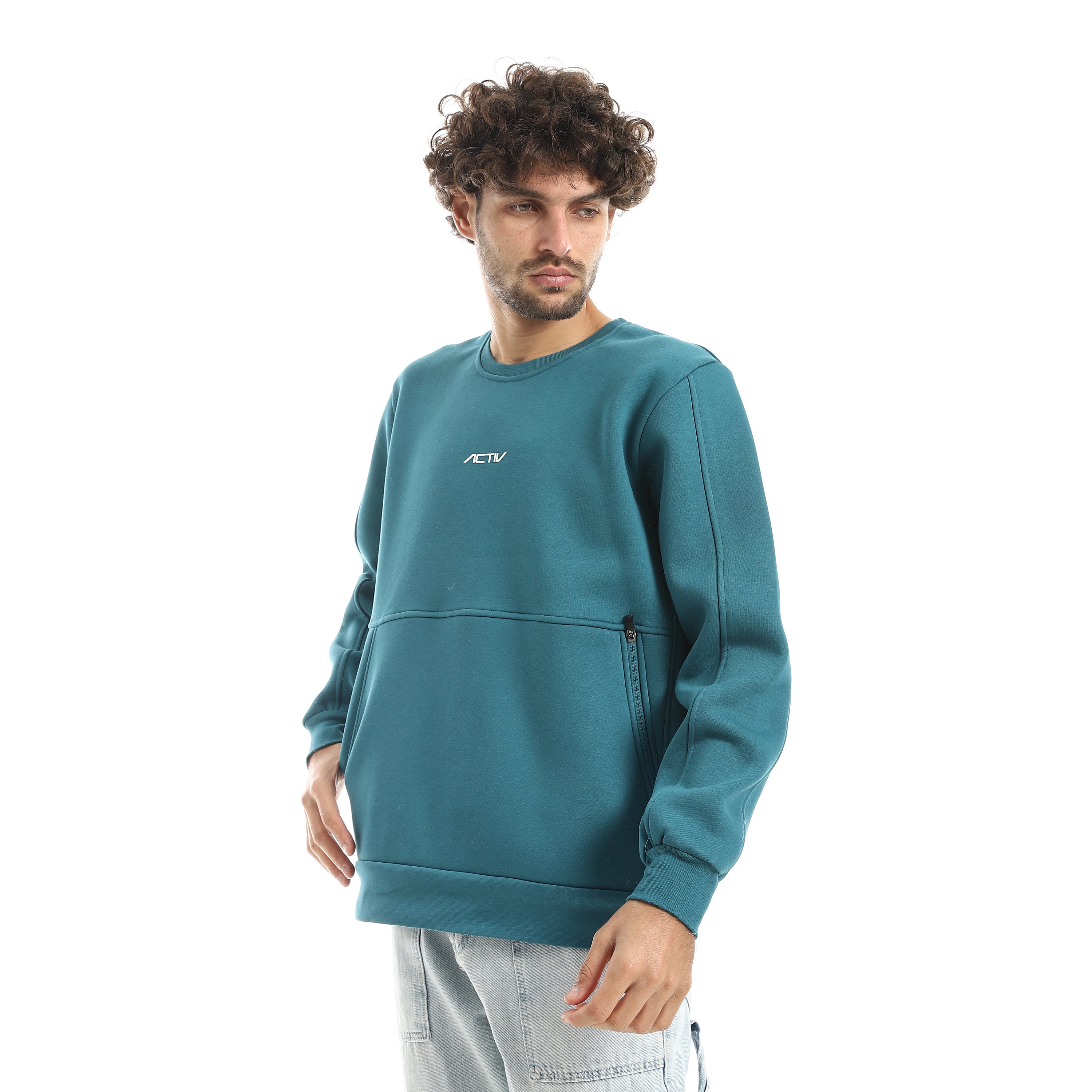 STREAMLINE POCKETS SWEATSHIRT - AQUA BLU