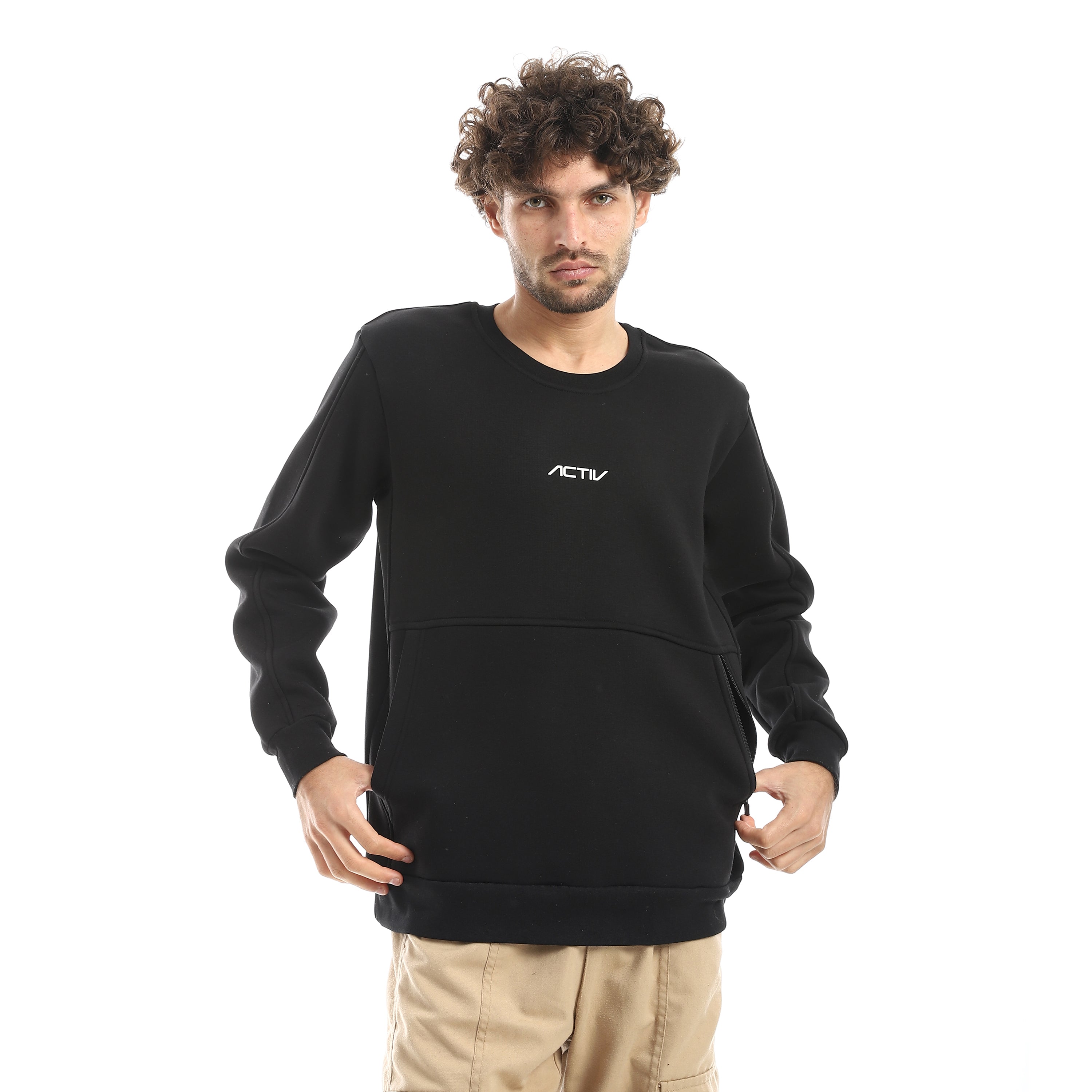 STREAMLINE POCKETS SWEATSHIRT - BLACK