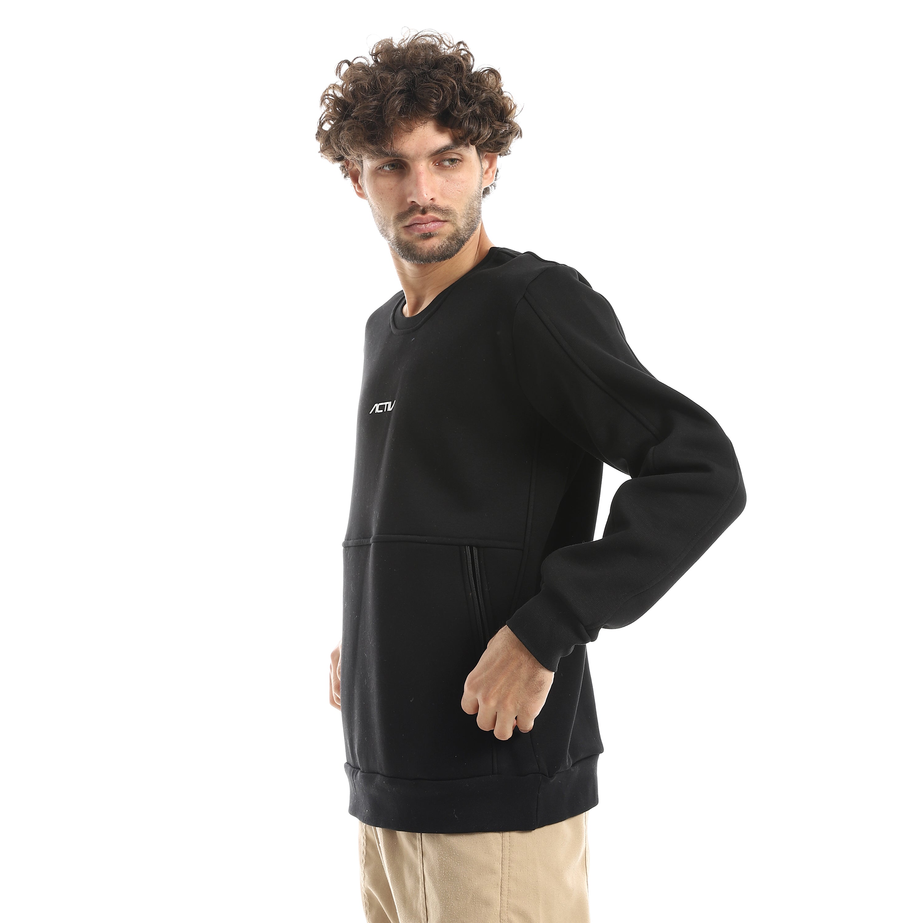 STREAMLINE POCKETS SWEATSHIRT - BLACK