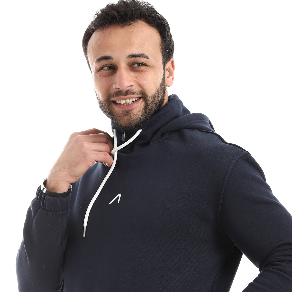 سويت شيرت اكتف رجالي بزنط - ازرق غامق