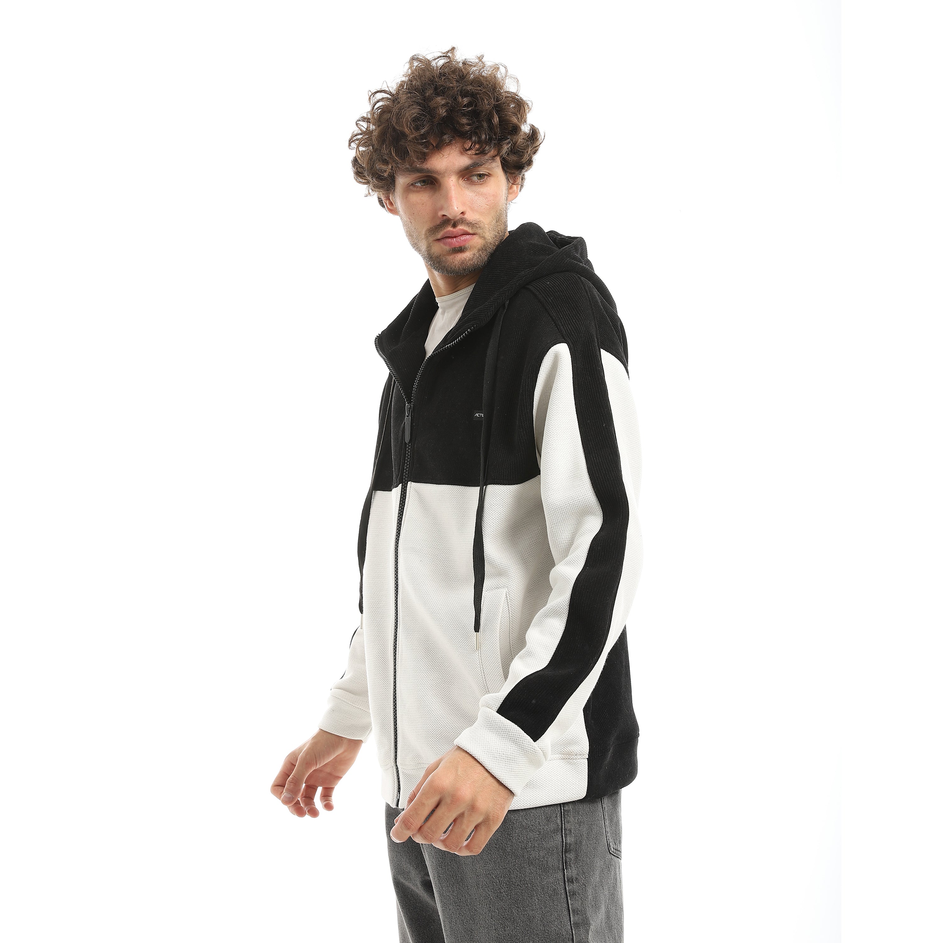ACTIV MEN'S HOODIE - BLK & WHT
