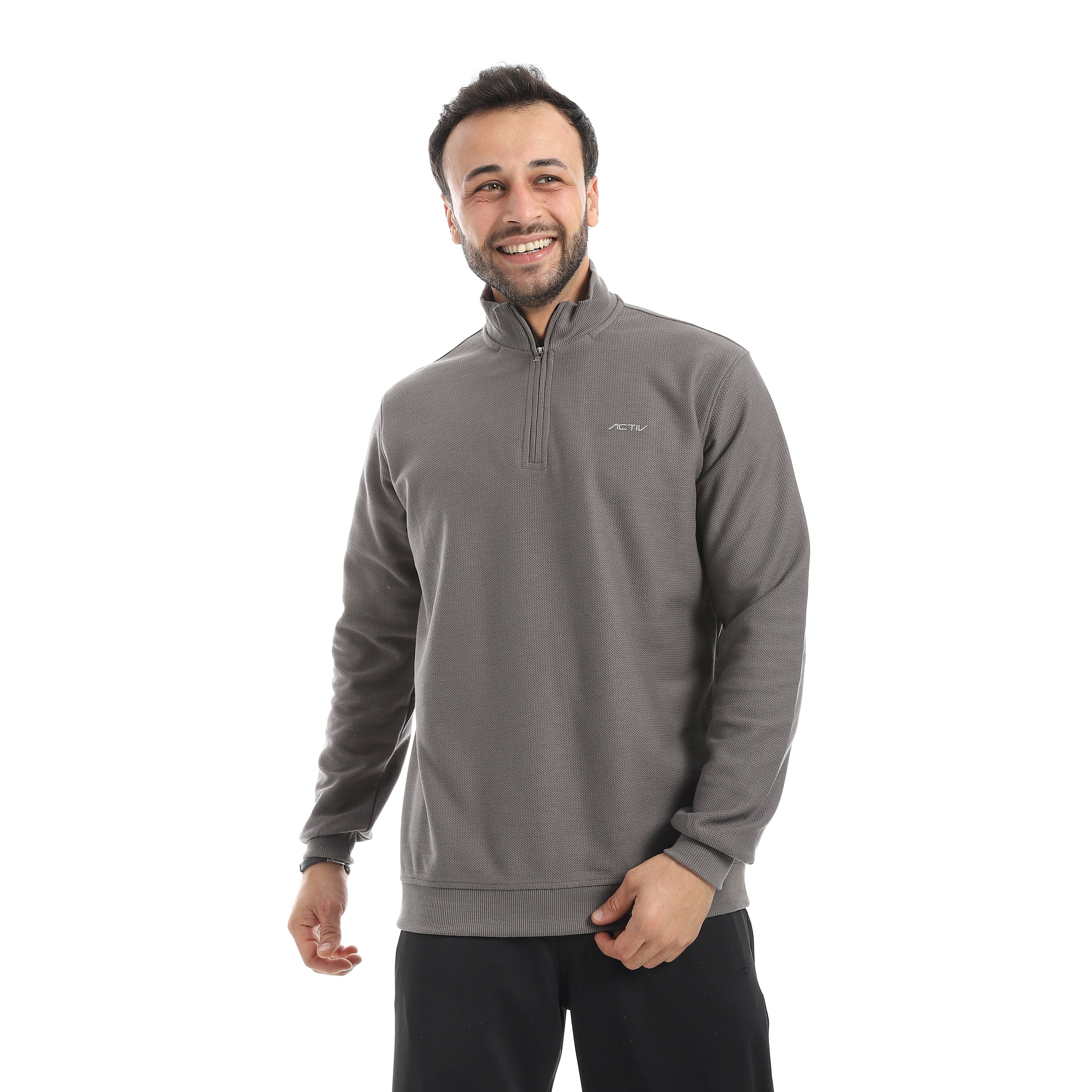 سويت شيرت نص ياقه1A&TIE
 - حديدي