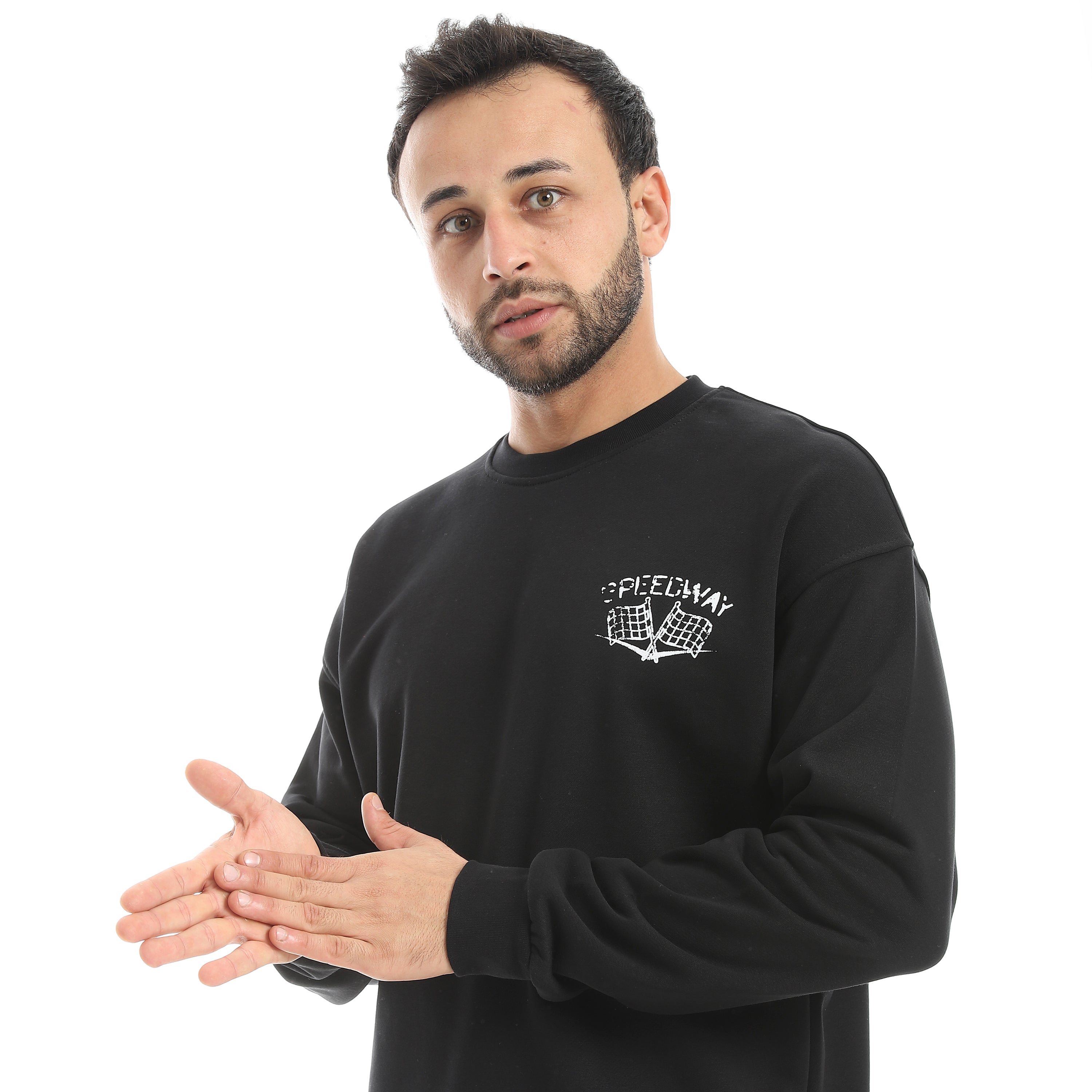 سويت شيرت بيزك رجالى 2A - اسود