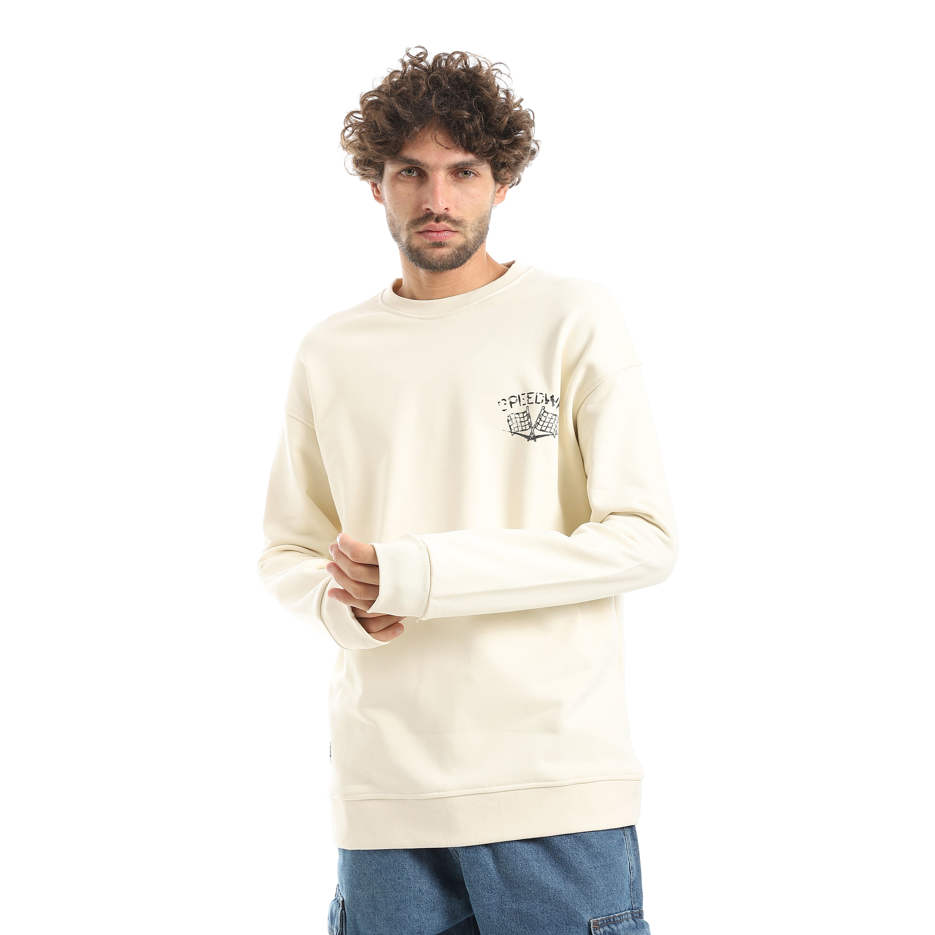 ACTIV MEN'S SWEATSHIRT - كريمي