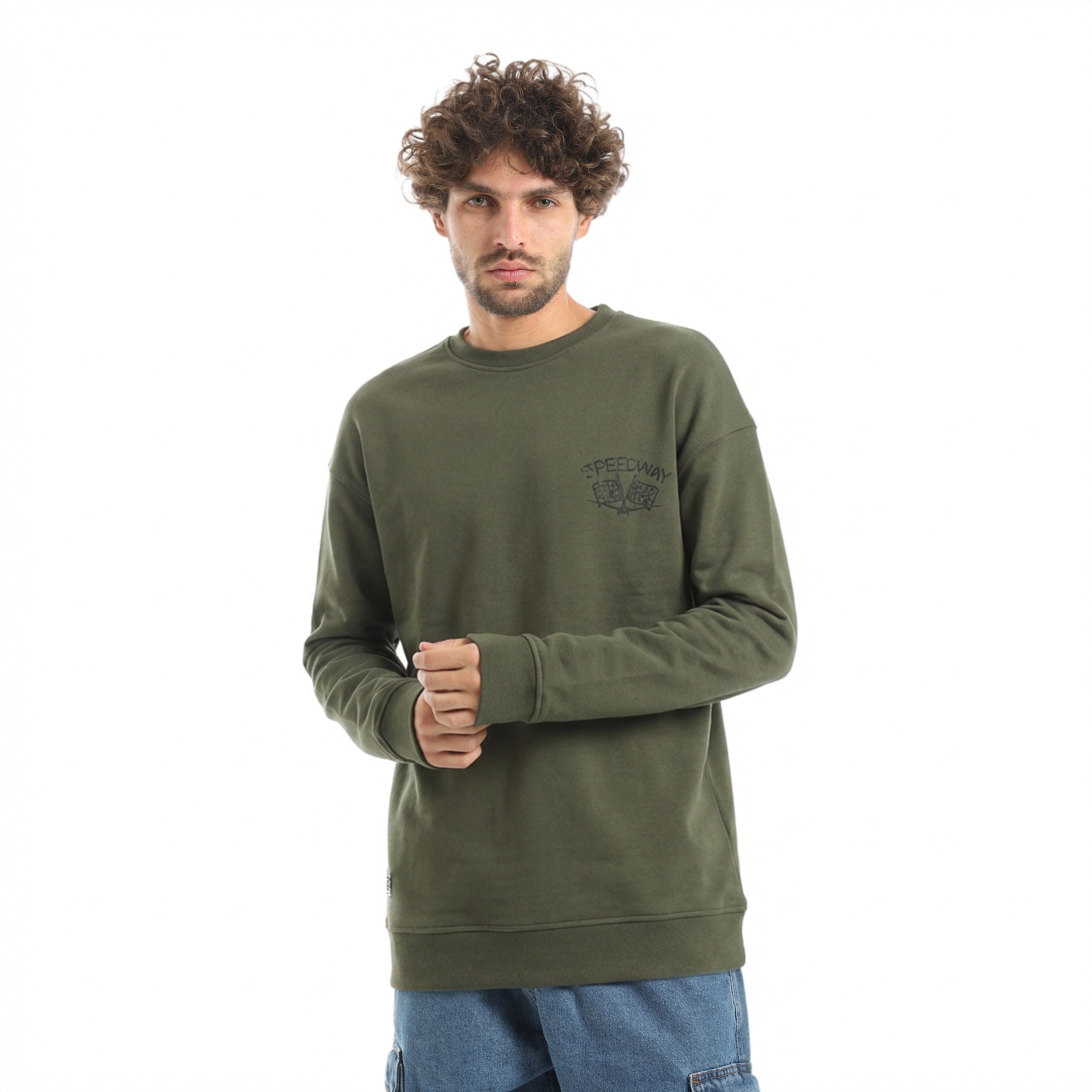 ACTIV MEN'S SWEATSHIRT - ARMY GRN