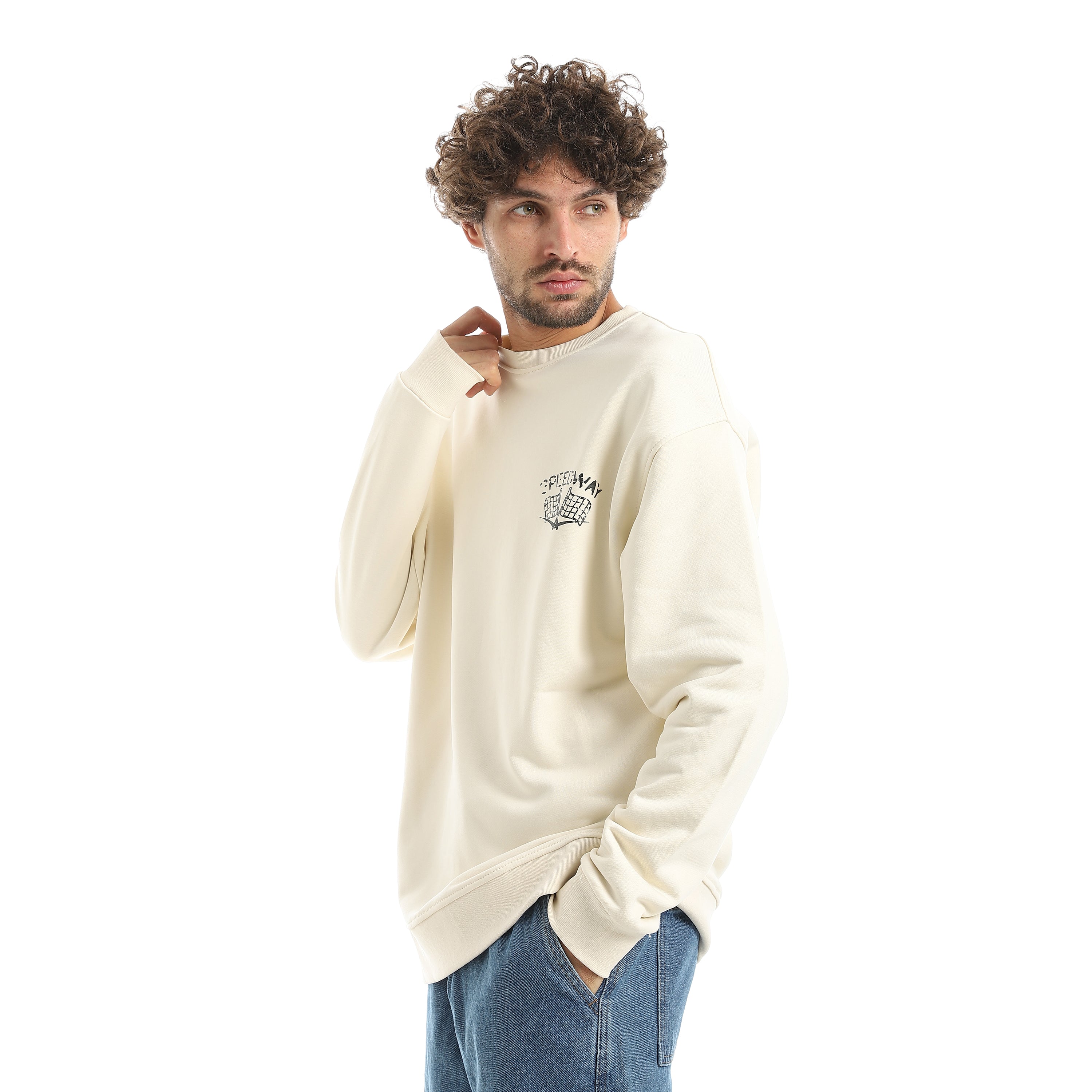 ACTIV MEN'S SWEATSHIRT - كريمي