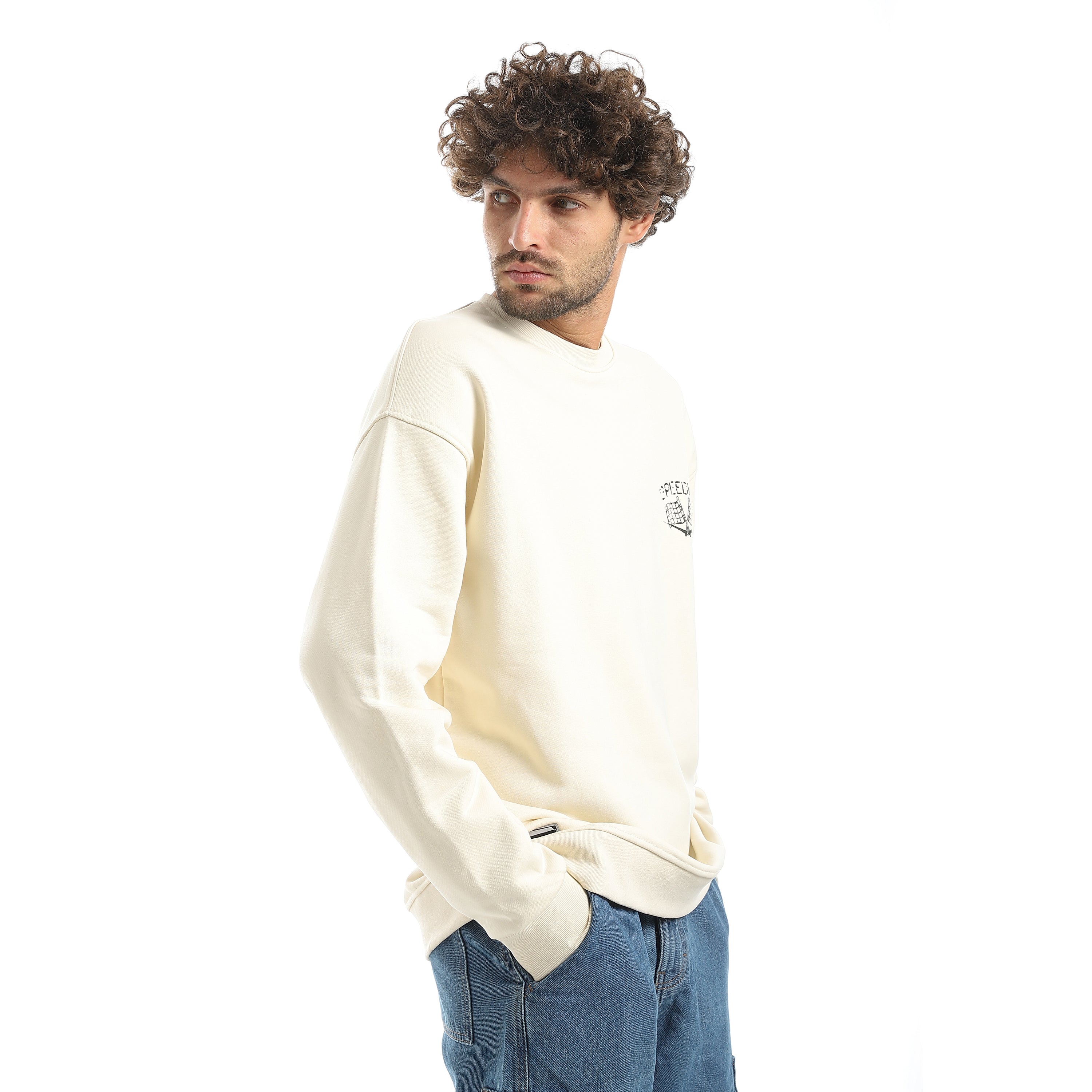 ACTIV MEN'S SWEATSHIRT - كريمي