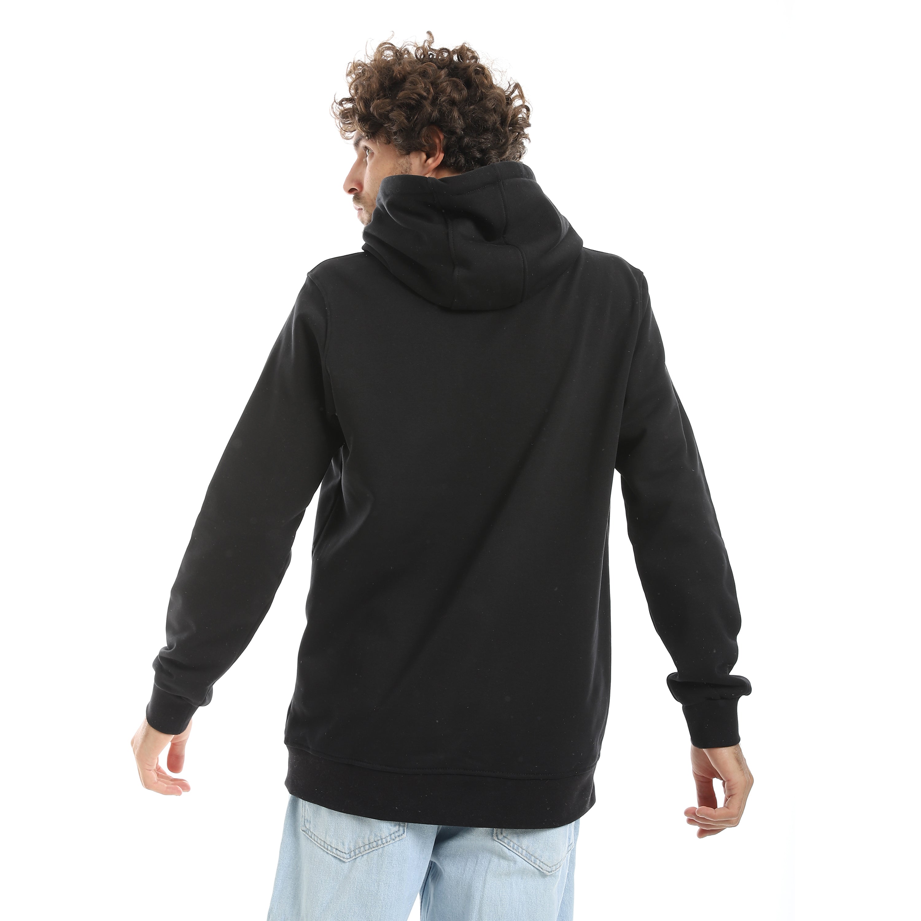 سويت شيرت اكتف رجالي كابشون - اسود