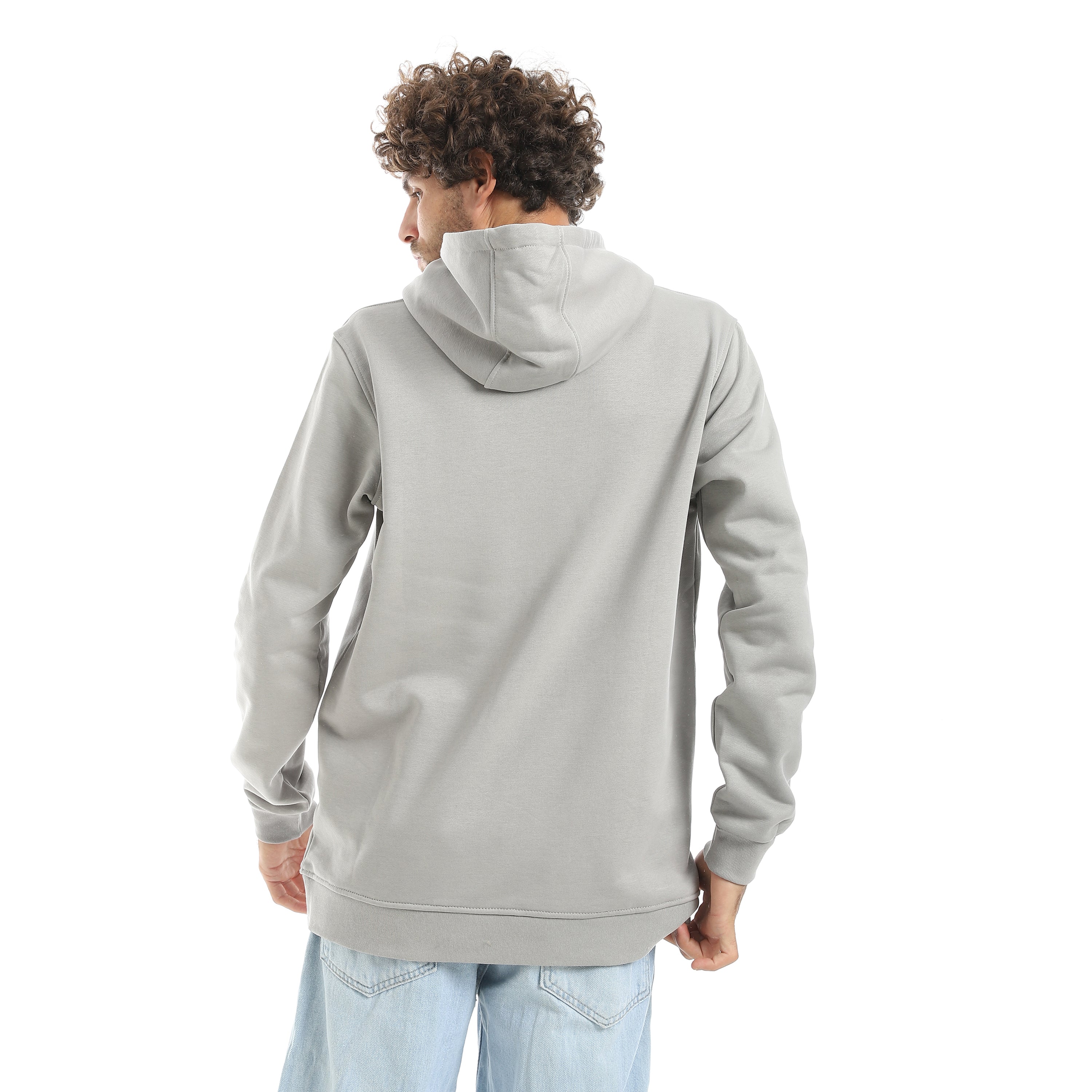 سويت شيرت اكتف رجالي كابشون - رمادي