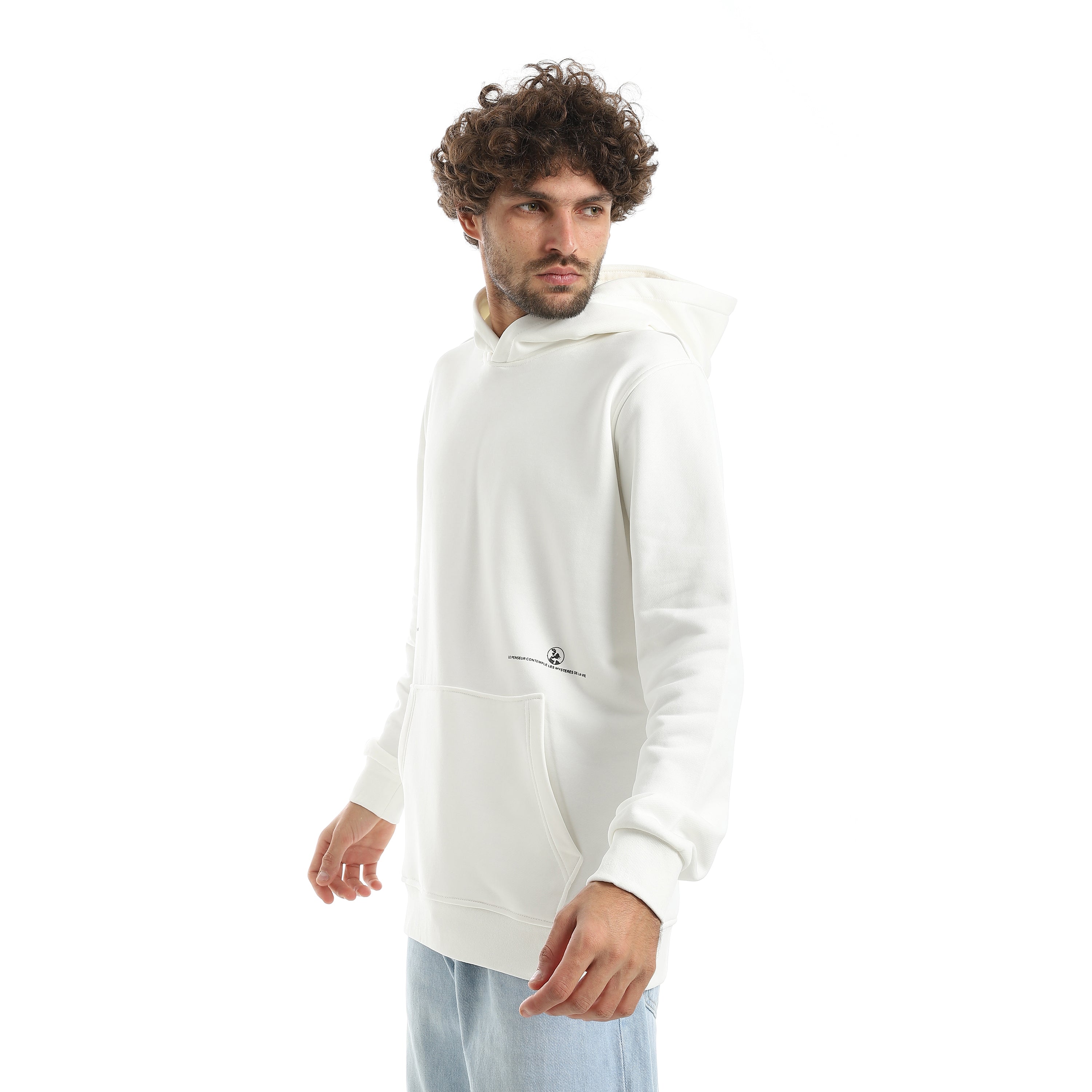 سويت شيرت اكتف رجالي كابشون - اوف وايت