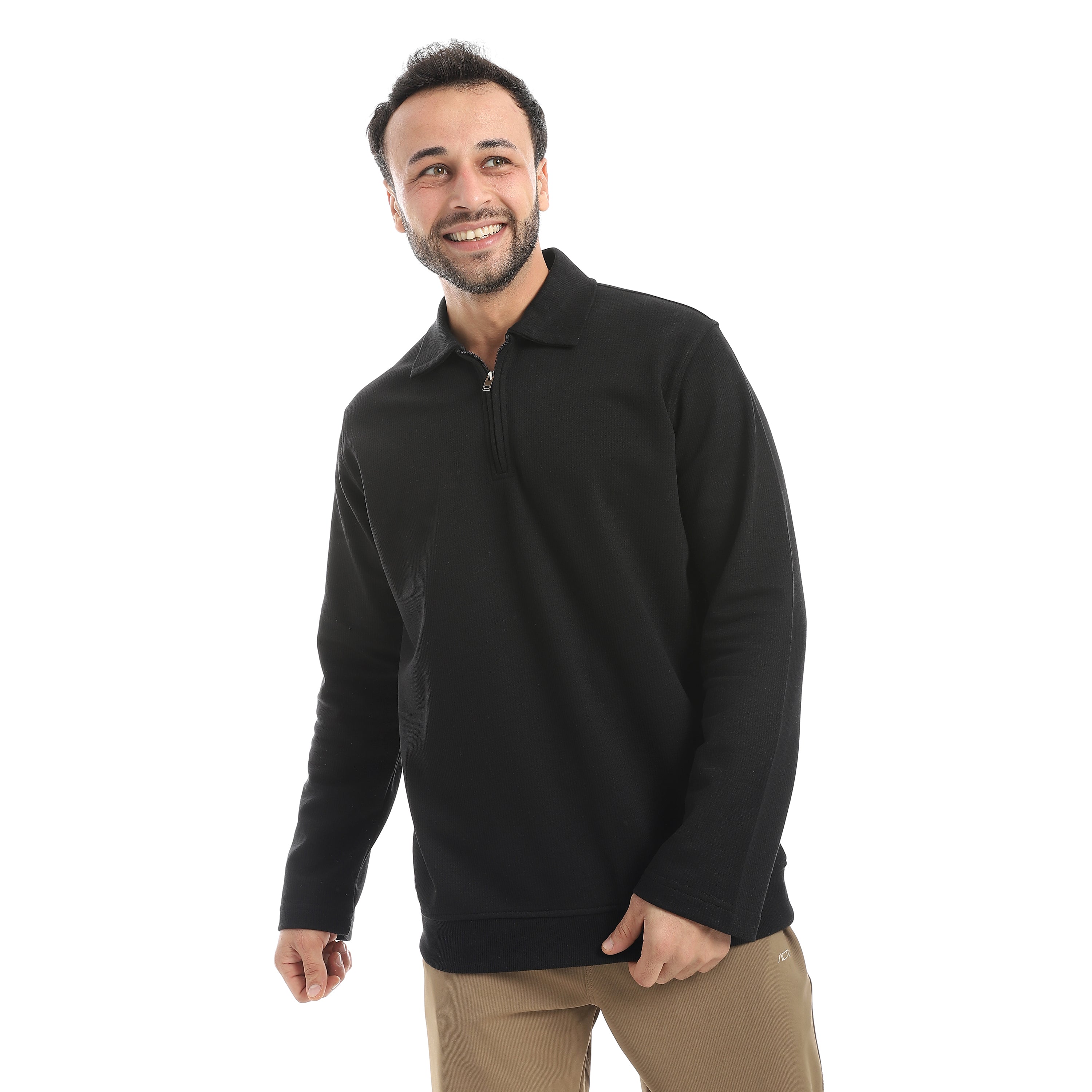 سويت شيرت ياقه2T&A - اسود