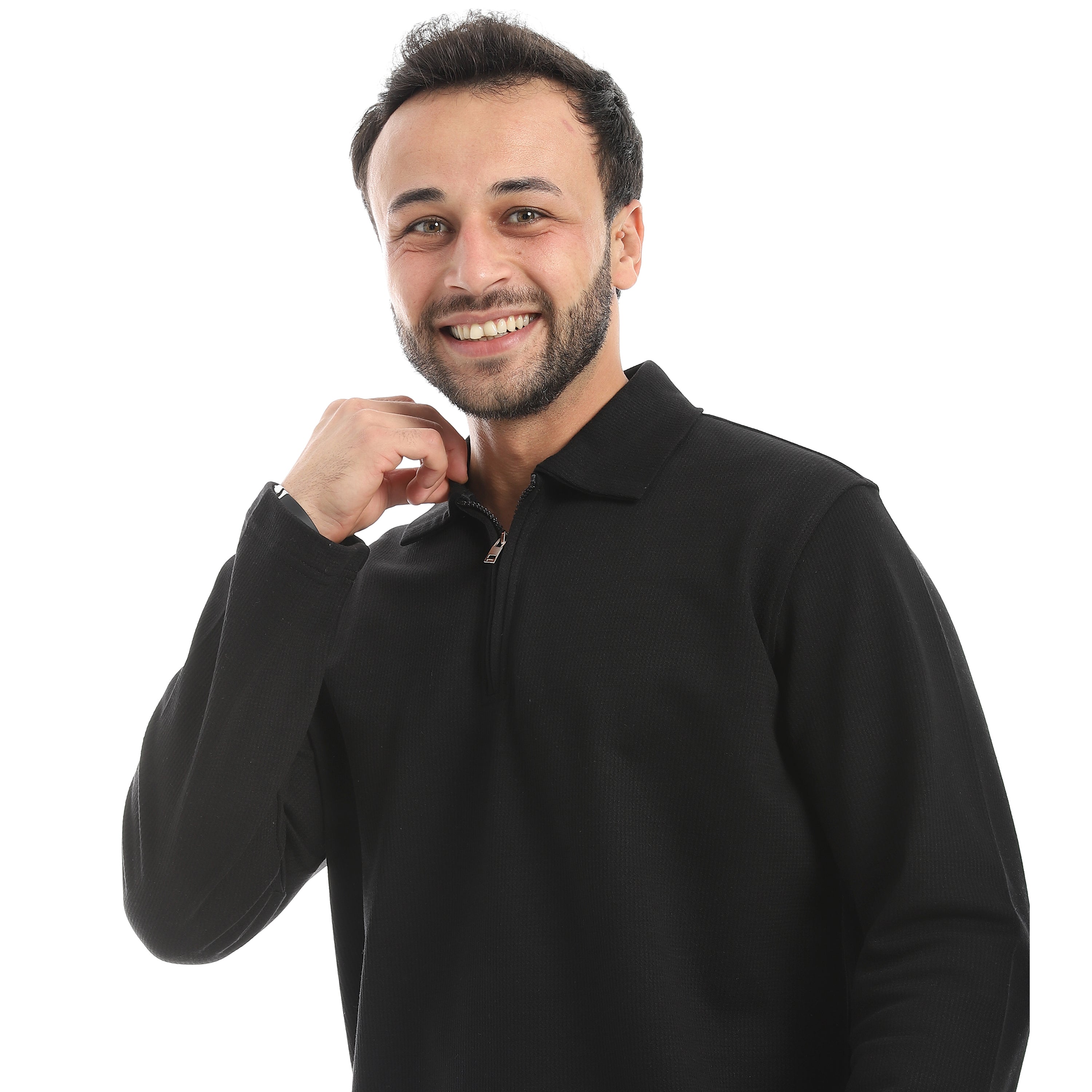 سويت شيرت ياقه2T&A - اسود