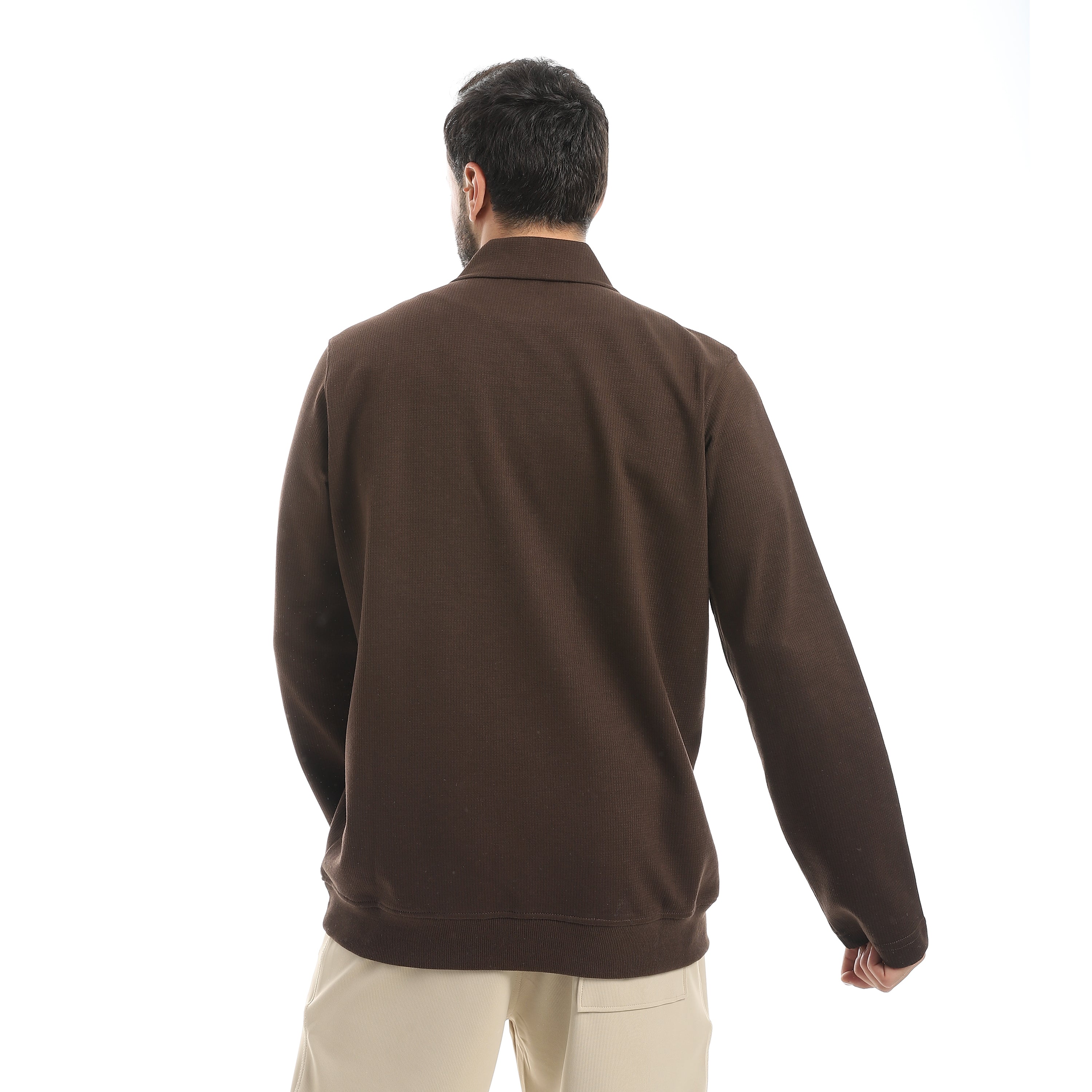 سويت شيرت ياقه2T&A - بني