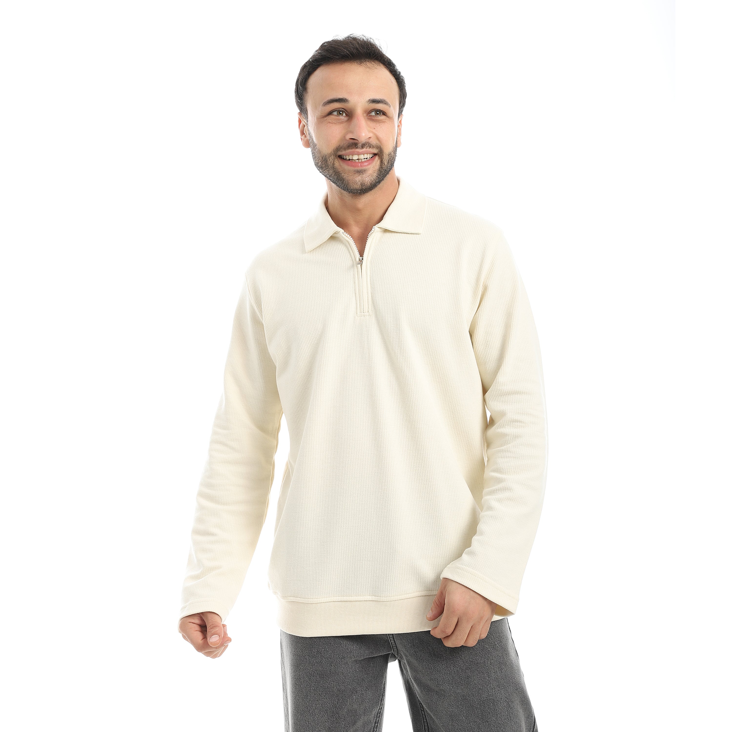 ACTIV MEN'S SWEATSHIRT - CREAM