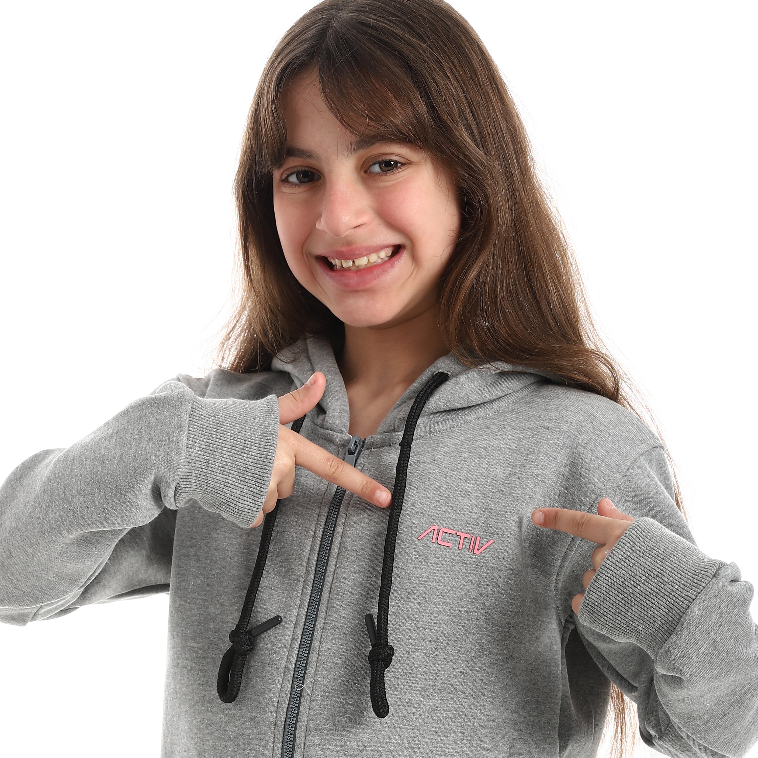 ACTIV GIRLS' FULL-ZIP HOODIE - SHANIEH
