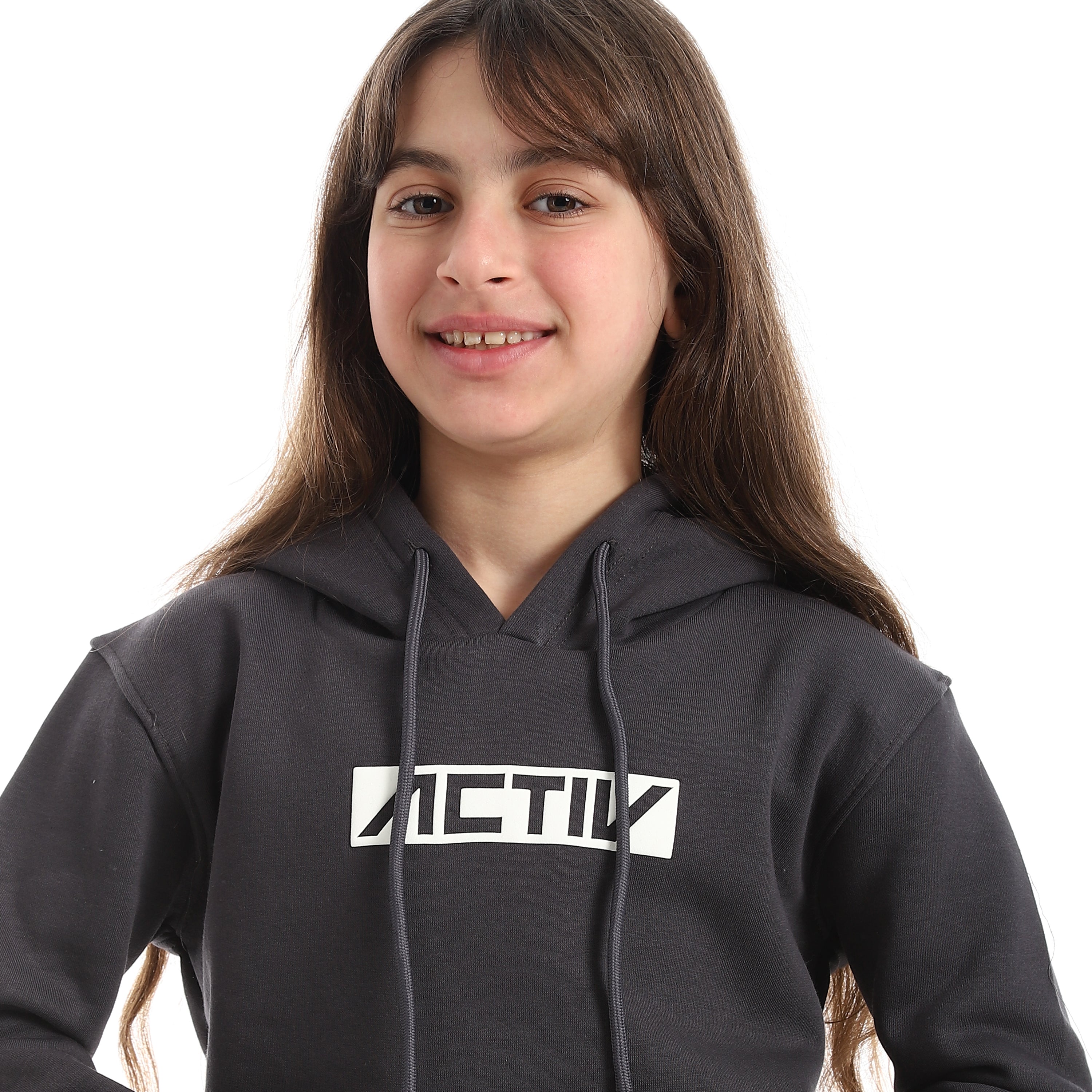 ACTIV GIRLS' HOODIE - IRON