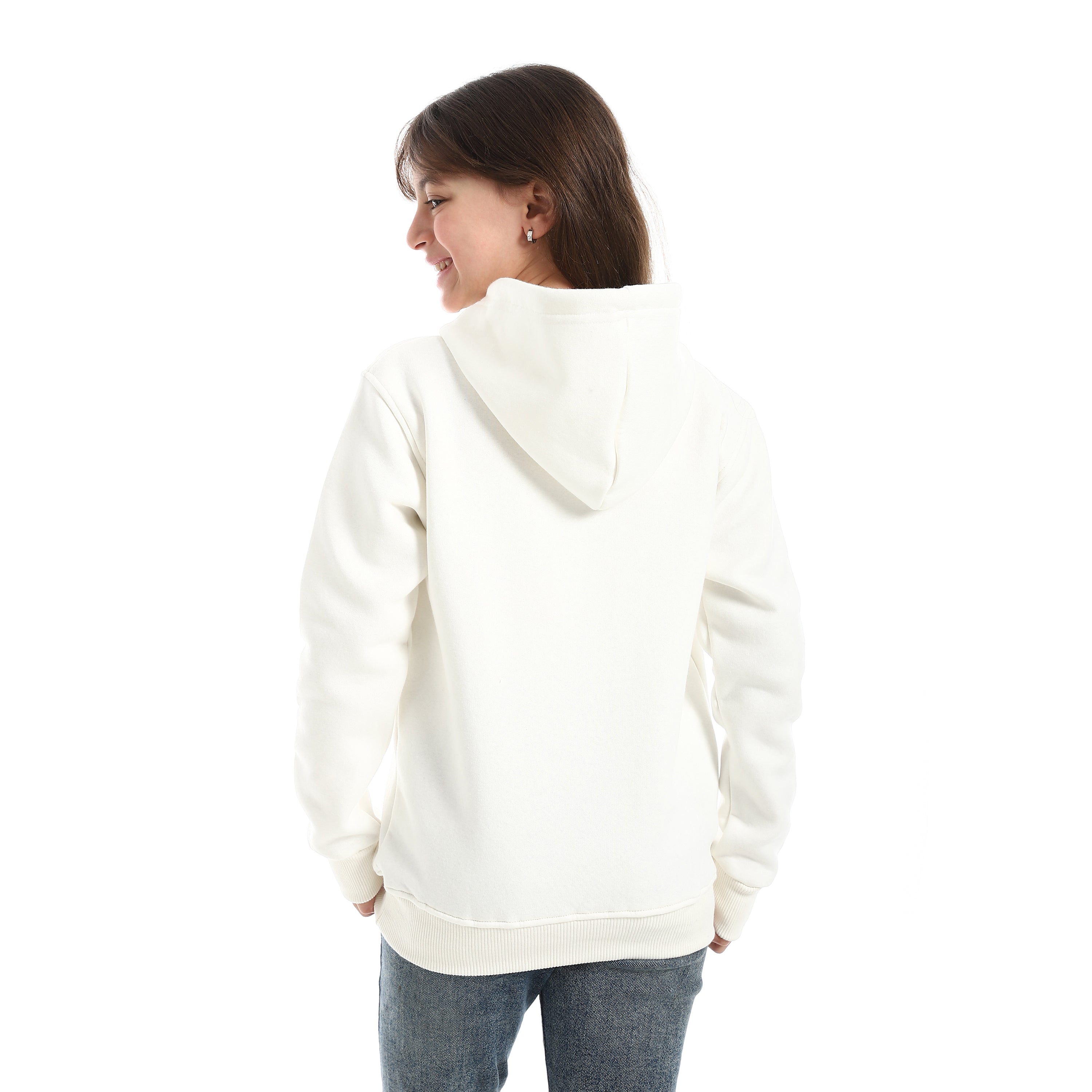 ACTIV GIRLS' HOODIE - WHITE