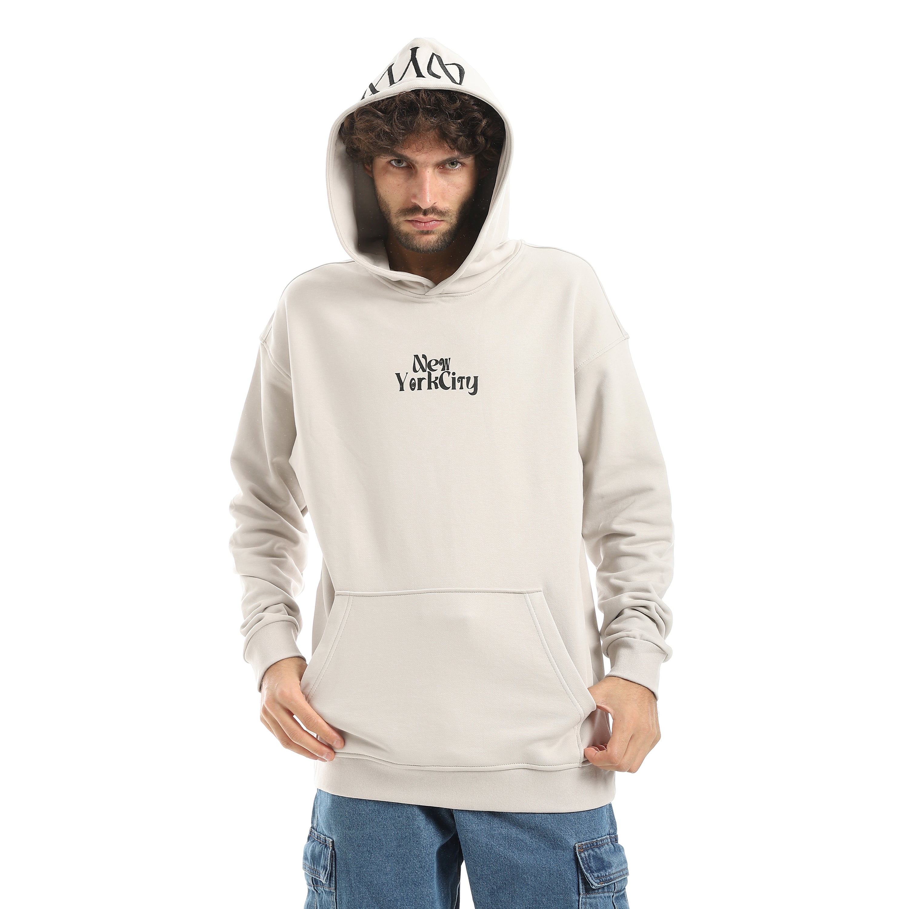 سويت شيرت اكفت رجالي كابشون - فضي