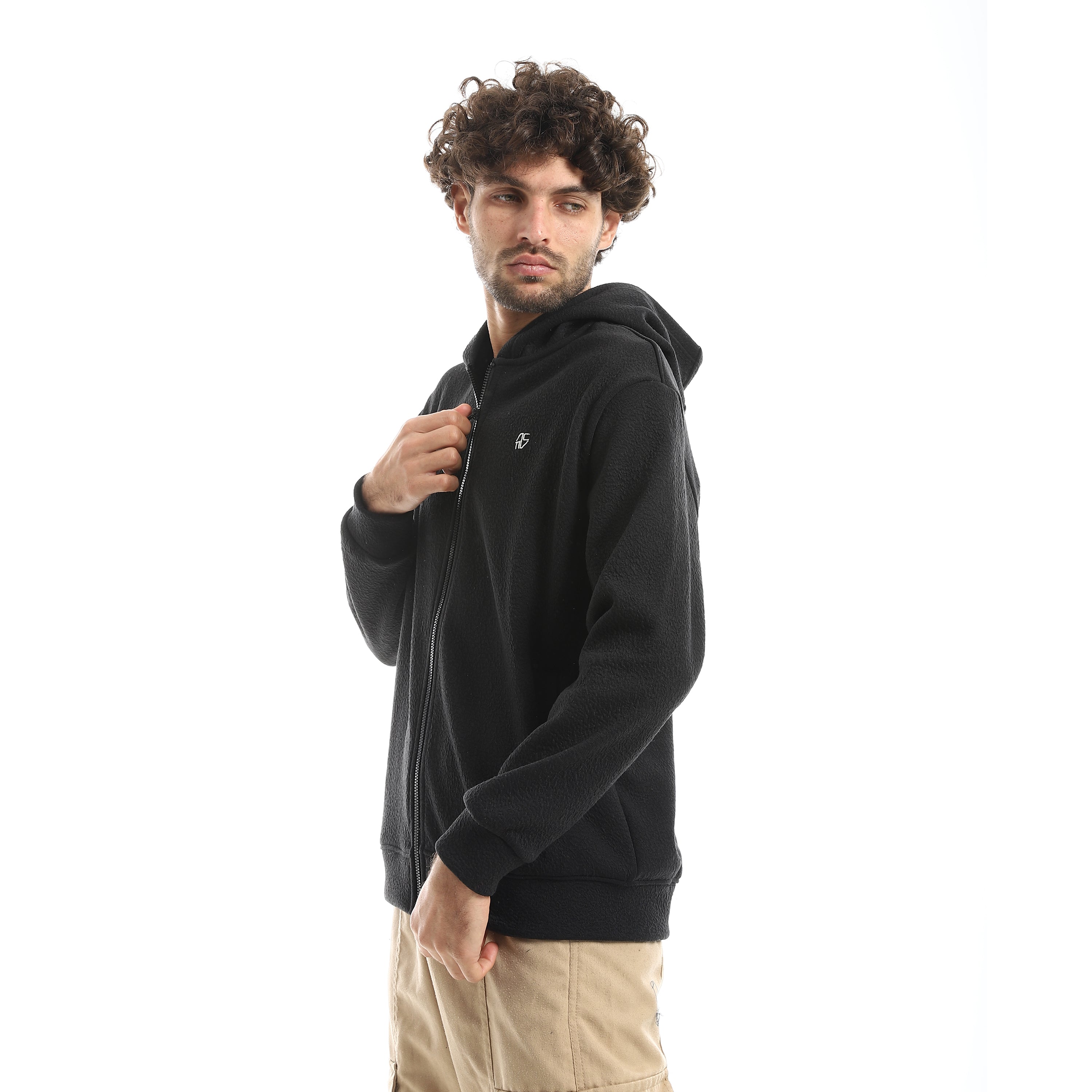 ACTIV MEN'S FULL-ZIP HOODIE - BLACK