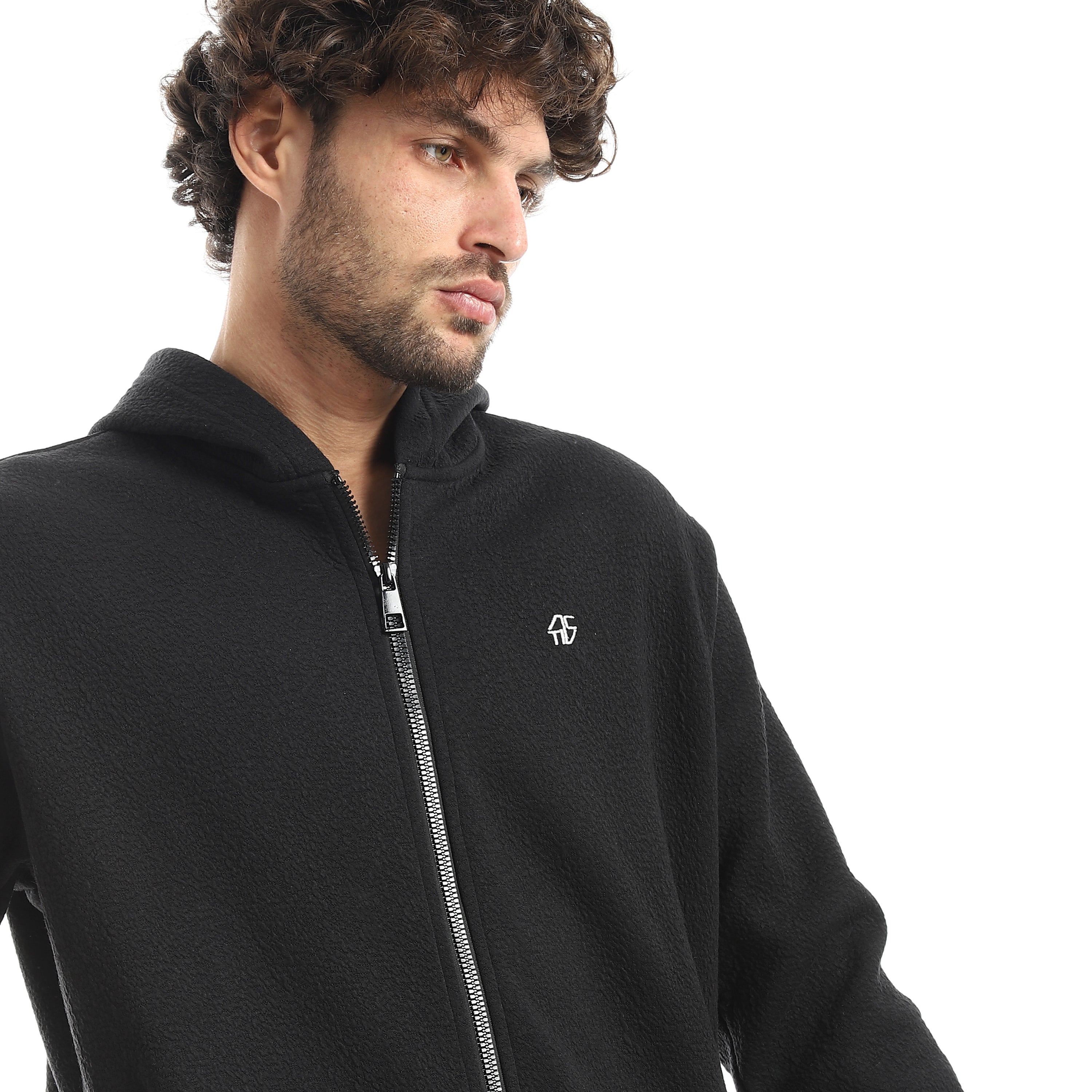ACTIV MEN'S FULL-ZIP HOODIE - BLACK
