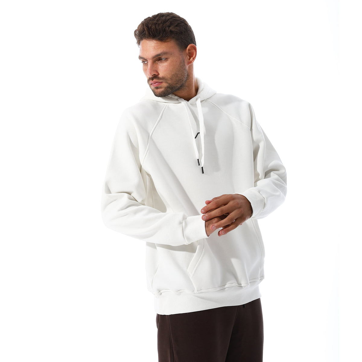 ACTIV BASIC OVERSIZED HOODIE - WHITE