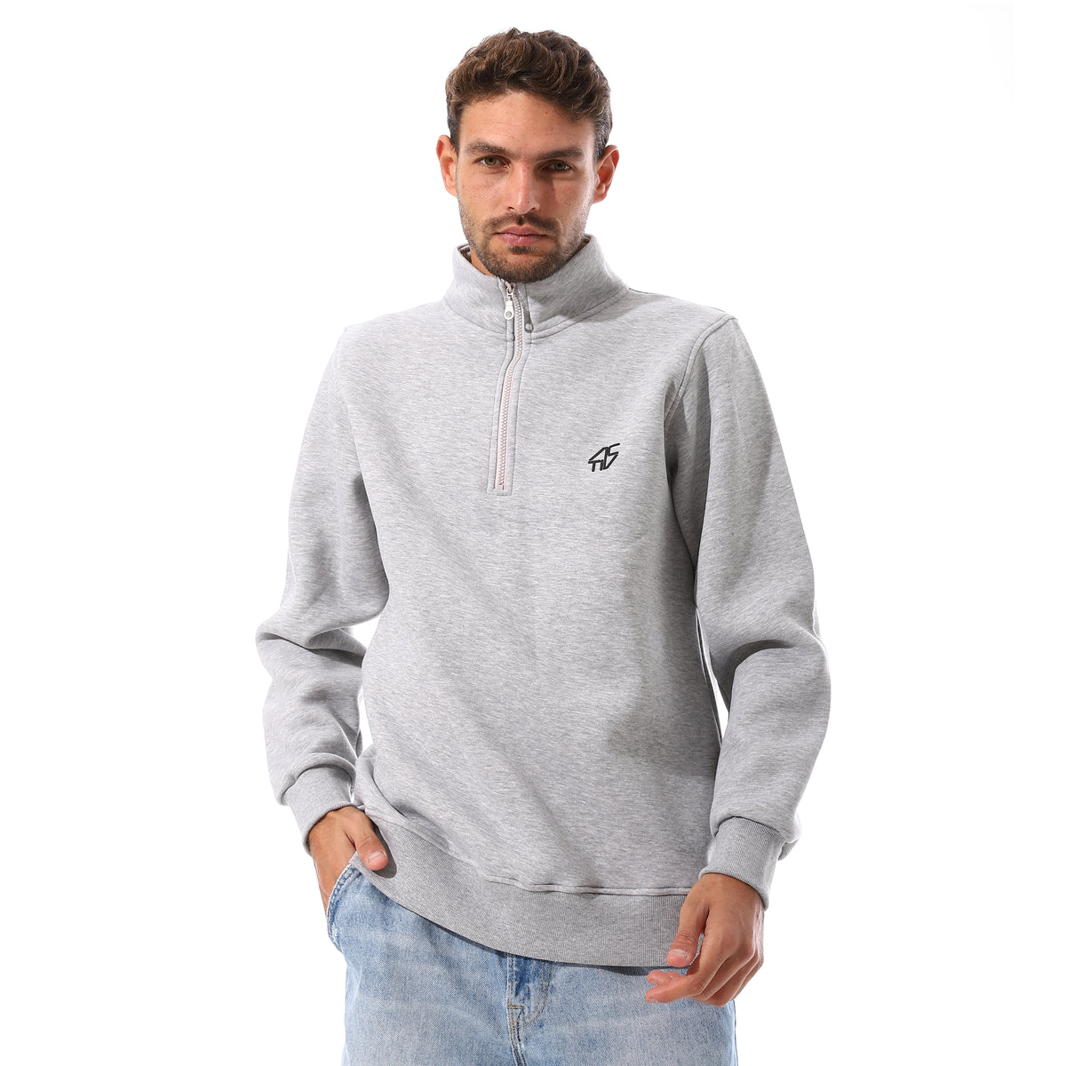 ACTIV STAND HALFZIP SWEATSHIRT - L.GREY