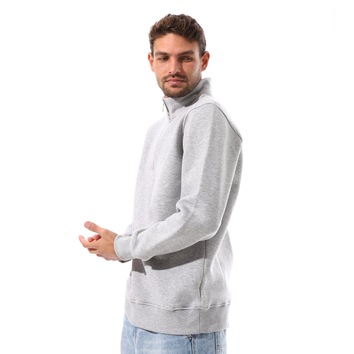 ACTIV STAND HALFZIP SWEATSHIRT - L.GREY
